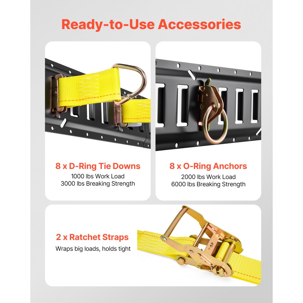 Κιτ ράγας πρόσδεσης VEVOR E-Track, 4 ράγες E 2,3 m, 26 τεμάχια, περιλαμβάνει 2 ιμάντες καστάνιας & 8 δακτυλίους O & 8 δέσιμο με δακτύλιο D & 8 καπάκια άκρων, κατάλληλο για γκαράζ, φορτηγά, ρυμουλκούμενα, μοτοσικλέτες Κιτ ράγας πρόσδεσης VEVOR E-Track, 4 ράγες E 2,3 m, 26 τεμάχια, περιλαμβάνει 2 ιμάντες καστάνιας & 8 δακτυλίους O & 8 δέσιμο με δακτύλιο D & 8 καπάκια άκρων, κατάλληλο για γκαράζ, φορτηγά, ρυμουλκούμενα, μοτοσικλέτες