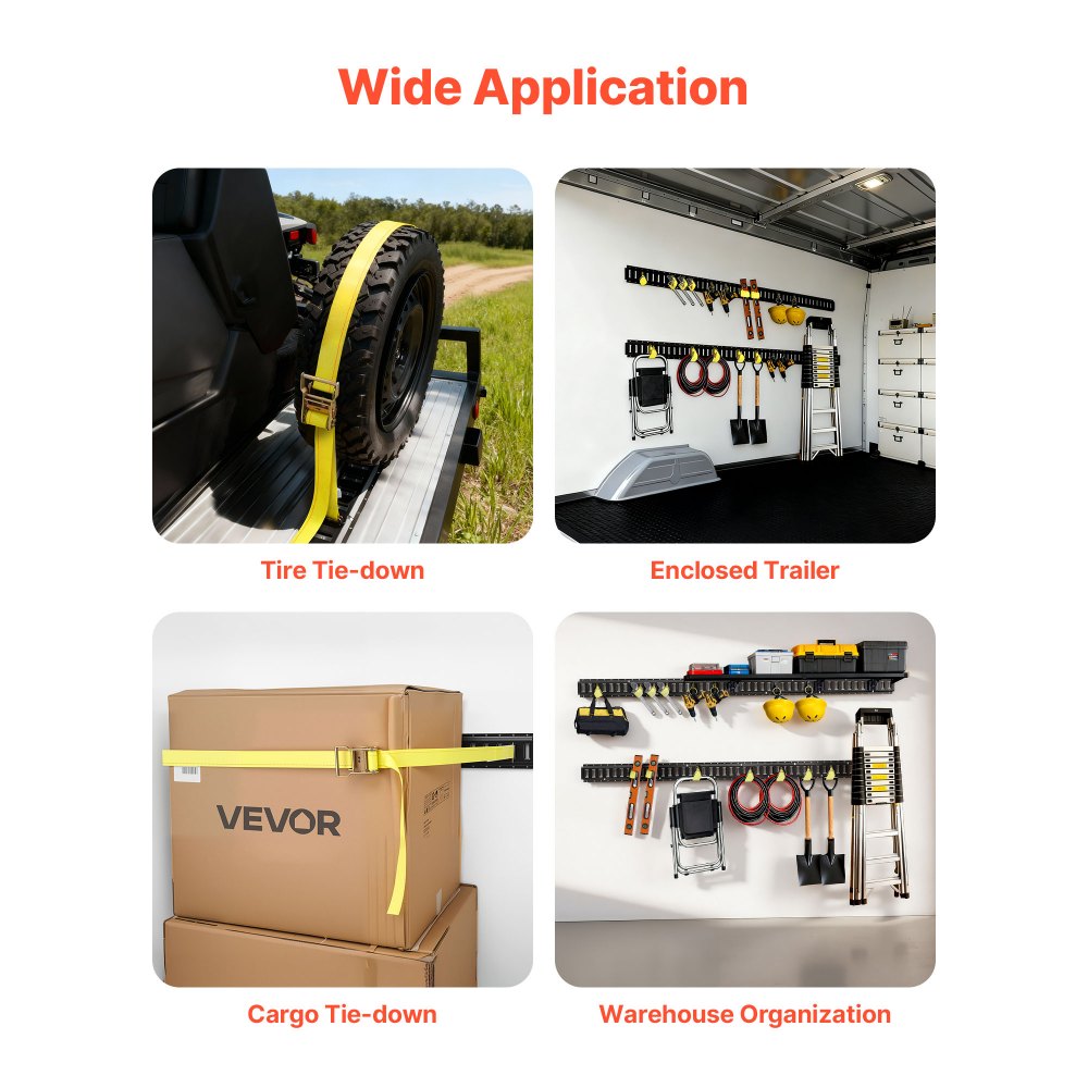 Ράγες πρόσδεσης VEVOR E-Track, 4 τεμάχια, Ράγες πρόσδεσης E 2,3 m, ασφαλίζουν φορτίο και βαριά φορτία έως 909 kg, Σύστημα πρόσδεσης ρυμουλκούμενου κατάλληλο για γκαράζ, βαν, βάσεις πρόσδεσης μοτοσικλετών, βάσεις ATV Ράγες πρόσδεσης VEVOR E-Track, 4 τεμάχια, Ράγες πρόσδεσης E 2,3 m, ασφαλίζουν φορτίο και βαριά φορτία έως 909 kg, Σύστημα πρόσδεσης ρυμουλκούμενου κατάλληλο για γκαράζ, βαν, βάσεις πρόσδεσης μοτοσικλετών, βάσεις ATV