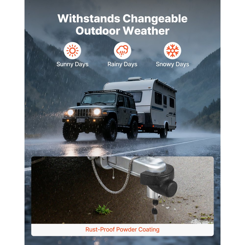 Κλείδωμα ρυμούλκησης VEVOR, Συμβατό με ζεύκτες 58,7 mm, Αντικλεπτική κλειδαριά ρυμούλκησης βαρέως τύπου με 3 κλειδιά, Ανθεκτικό σε ανοησίες και κρούσεις, Κατάλληλο για τροχόσπιτα, σκάφη, οχήματα εκτός δρόμου, ρυμουλκούμενα Κλείδωμα ρυμούλκησης VEVOR, Συμβατό με ζεύκτες 58,7 mm, Αντικλεπτική κλειδαριά ρυμούλκησης βαρέως τύπου με 3 κλειδιά, Ανθεκτικό σε ανοησίες και κρούσεις, Κατάλληλο για τροχόσπιτα, σκάφη, οχήματα εκτός δρόμου, ρυμουλκούμενα
