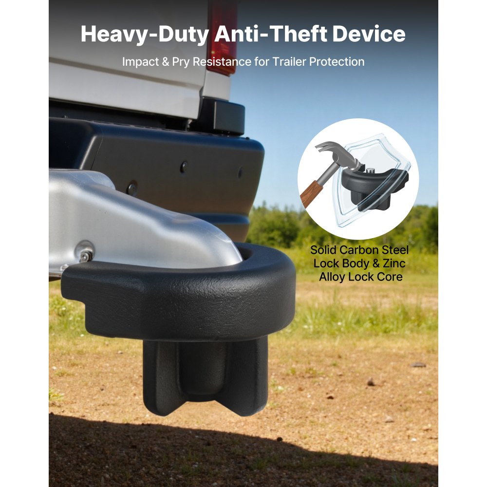 Κλείδωμα ρυμούλκησης VEVOR, Συμβατό με ζεύκτες 50,8 mm, Αντικλεπτική κλειδαριά ρυμούλκησης βαρέως τύπου με 3 κλειδιά, Ανθεκτικό σε ανοησίες και κρούσεις, Κατάλληλο για τροχόσπιτα, σκάφη, οχήματα εκτός δρόμου, ρυμουλκούμενα Κλείδωμα ρυμούλκησης VEVOR, Συμβατό με ζεύκτες 50,8 mm, Αντικλεπτική κλειδαριά ρυμούλκησης βαρέως τύπου με 3 κλειδιά, Ανθεκτικό σε ανοησίες και κρούσεις, Κατάλληλο για τροχόσπιτα, σκάφη, οχήματα εκτός δρόμου, ρυμουλκούμενα