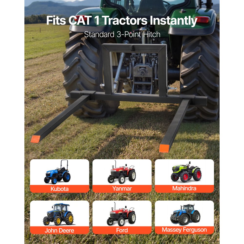 Πιρούνια παλέτας VEVOR 3 σημείων σύνδεσης, πιρούνια παλέτας με σφιγκτήρα 680 kg, συνολικό μήκος 128 cm, βαρέως τύπου πιρούνι τρακτέρ με ρυθμιζόμενο πλάτος πιρουνιού 73,5-117 cm, εξαρτήματα γρήγορης σύνδεσης για τρακτέρ κατηγορίας 1 Πιρούνια παλέτας VEVOR 3 σημείων σύνδεσης, πιρούνια παλέτας με σφιγκτήρα 680 kg, συνολικό μήκος 128 cm, βαρέως τύπου πιρούνι τρακτέρ με ρυθμιζόμενο πλάτος πιρουνιού 73,5-117 cm, εξαρτήματα γρήγορης σύνδεσης για τρακτέρ κατηγορίας 1