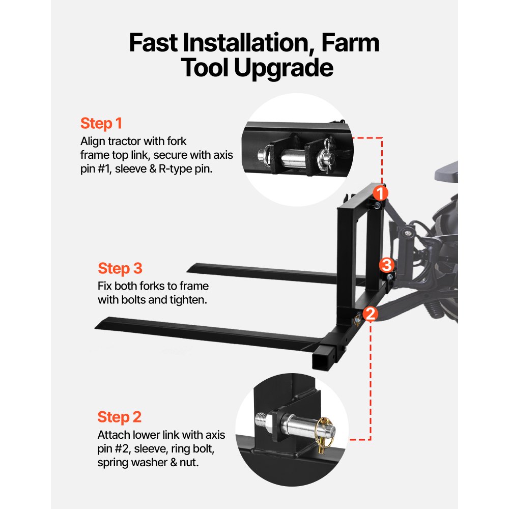 Πιρούνια παλέτας VEVOR 3 σημείων σύνδεσης, πιρούνια παλέτας με σφιγκτήρα 680 kg, συνολικό μήκος 128 cm, βαρέως τύπου πιρούνι τρακτέρ με ρυθμιζόμενο πλάτος πιρουνιού 73,5-117 cm, εξαρτήματα γρήγορης σύνδεσης για τρακτέρ κατηγορίας 1 Πιρούνια παλέτας VEVOR 3 σημείων σύνδεσης, πιρούνια παλέτας με σφιγκτήρα 680 kg, συνολικό μήκος 128 cm, βαρέως τύπου πιρούνι τρακτέρ με ρυθμιζόμενο πλάτος πιρουνιού 73,5-117 cm, εξαρτήματα γρήγορης σύνδεσης για τρακτέρ κατηγορίας 1