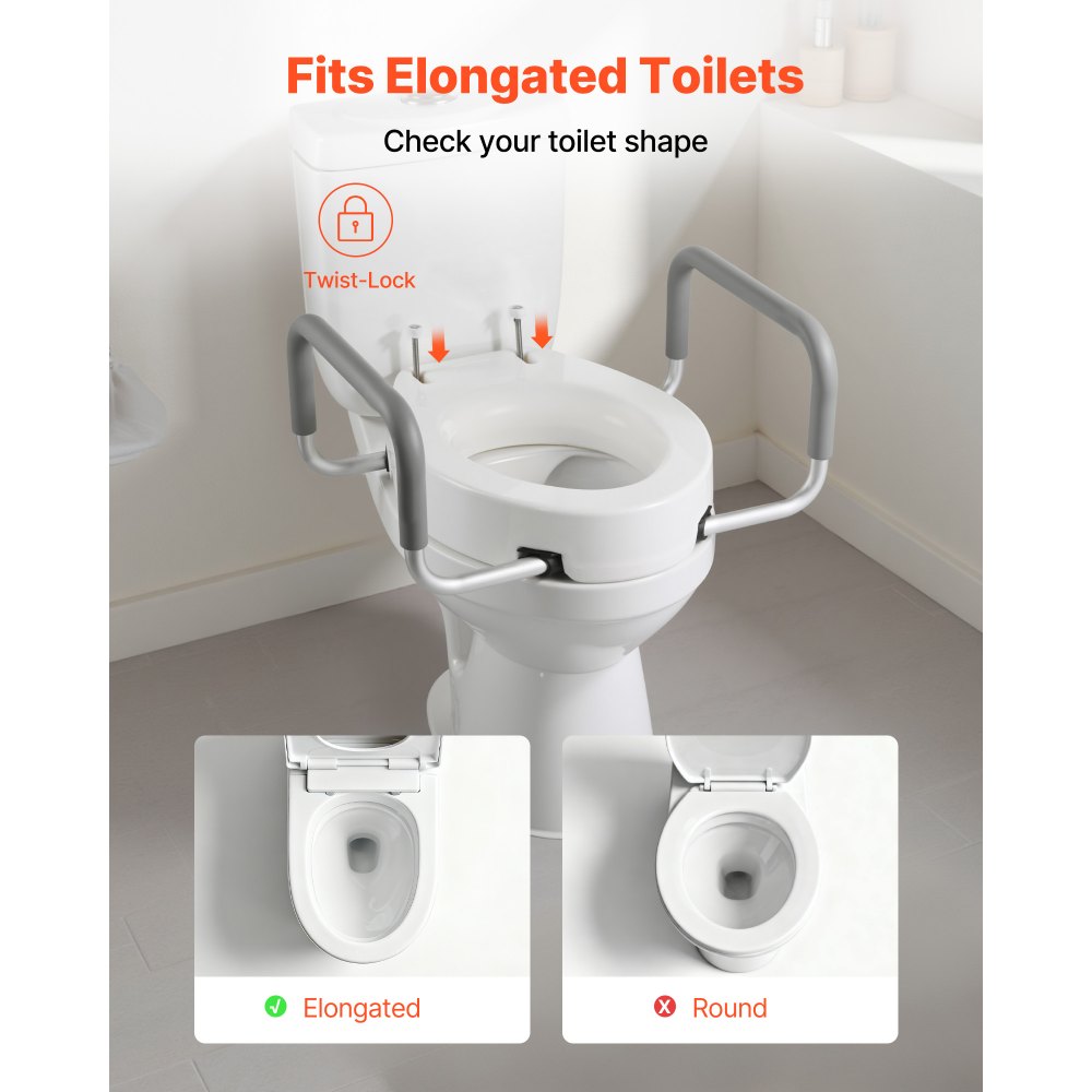 VEVOR Υπερυψωμένο κάθισμα τουαλέτας με μπράτσα, χωρητικότητα φορτίου 136,1 kg, ύψος ανύψωσης 88,9 mm, διευρυμένο ανυψωμένο κάθισμα τουαλέτας με επένδυση για ηλικιωμένους, ηλικιωμένους, άτομα με αναπηρία, άτομα με αναπηρία και ενήλικες VEVOR Υπερυψωμένο κάθισμα τουαλέτας με μπράτσα, χωρητικότητα φορτίου 136,1 kg, ύψος ανύψωσης 88,9 mm, διευρυμένο ανυψωμένο κάθισμα τουαλέτας με επένδυση για ηλικιωμένους, ηλικιωμένους, άτομα με αναπηρία, άτομα με αναπηρία και ενήλικες