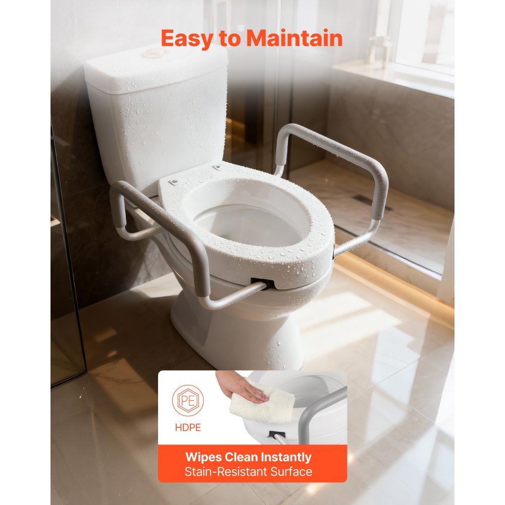 VEVOR Υπερυψωμένο κάθισμα τουαλέτας με μπράτσα, χωρητικότητα φορτίου 136,1 kg, ύψος ανύψωσης 88,9 mm, διευρυμένο ανυψωμένο κάθισμα τουαλέτας με επένδυση για ηλικιωμένους, ηλικιωμένους, άτομα με αναπηρία, άτομα με αναπηρία και ενήλικες VEVOR Υπερυψωμένο κάθισμα τουαλέτας με μπράτσα, χωρητικότητα φορτίου 136,1 kg, ύψος ανύψωσης 88,9 mm, διευρυμένο ανυψωμένο κάθισμα τουαλέτας με επένδυση για ηλικιωμένους, ηλικιωμένους, άτομα με αναπηρία, άτομα με αναπηρία και ενήλικες