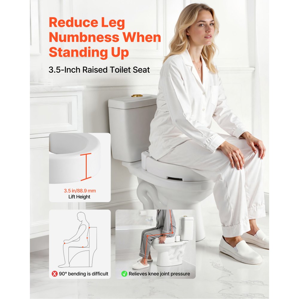 VEVOR Υπερυψωμένο κάθισμα τουαλέτας, χωρητικότητα φορτίου 136,1 kg, ύψος ανύψωσης 88,9 mm, ανυψωμένο κάθισμα τουαλέτας Commode με διευρυμένο άνοιγμα για ηλικιωμένους, ηλικιωμένους, άτομα με αναπηρία, άτομα με αναπηρία και ενήλικες, ταιριάζει σε στρογγυλή λεκάνη VEVOR Υπερυψωμένο κάθισμα τουαλέτας, χωρητικότητα φορτίου 136,1 kg, ύψος ανύψωσης 88,9 mm, ανυψωμένο κάθισμα τουαλέτας Commode με διευρυμένο άνοιγμα για ηλικιωμένους, ηλικιωμένους, άτομα με αναπηρία, άτομα με αναπηρία και ενήλικες, ταιριάζει σε στρογγυλή λεκάνη