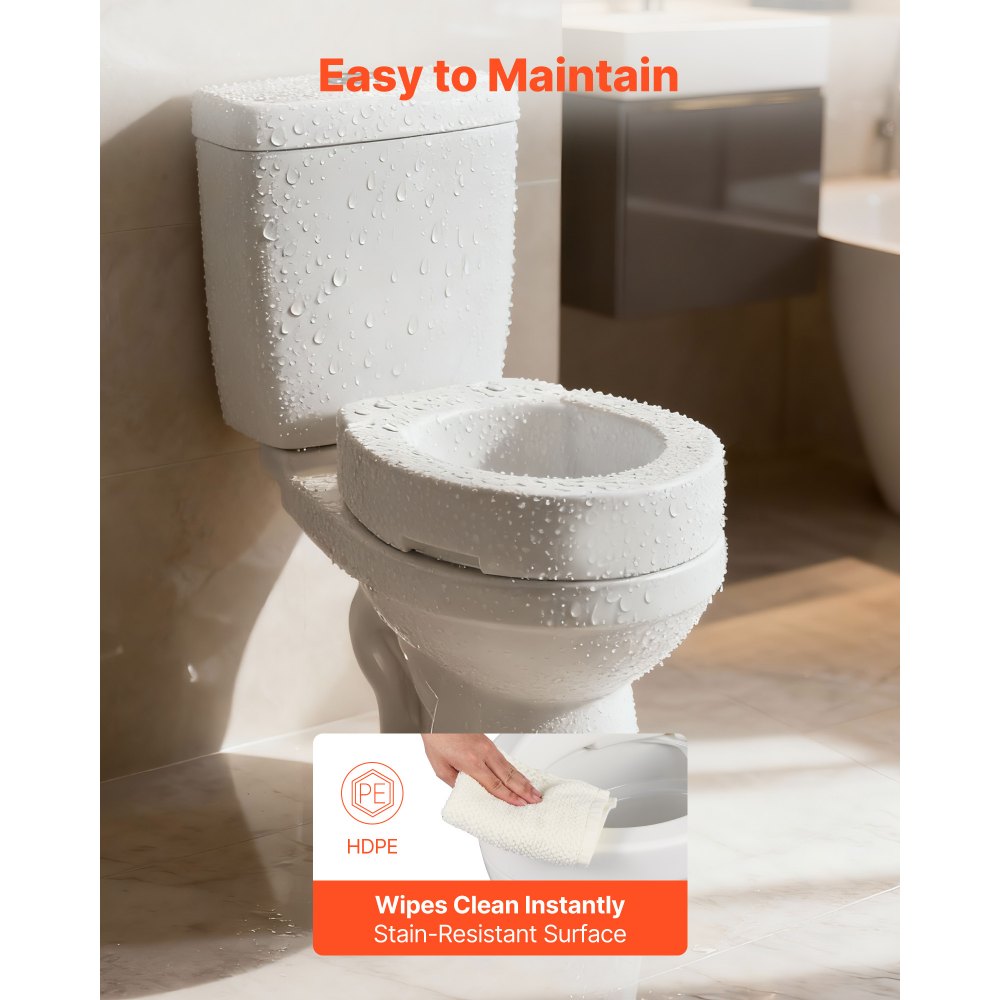 VEVOR Υπερυψωμένο κάθισμα τουαλέτας, χωρητικότητα φορτίου 136,1 kg, ύψος ανύψωσης 88,9 mm, ανυψωμένο κάθισμα τουαλέτας Commode με διευρυμένο άνοιγμα για ηλικιωμένους, ηλικιωμένους, άτομα με αναπηρία, άτομα με αναπηρία και ενήλικες, ταιριάζει σε στρογγυλή λεκάνη VEVOR Υπερυψωμένο κάθισμα τουαλέτας, χωρητικότητα φορτίου 136,1 kg, ύψος ανύψωσης 88,9 mm, ανυψωμένο κάθισμα τουαλέτας Commode με διευρυμένο άνοιγμα για ηλικιωμένους, ηλικιωμένους, άτομα με αναπηρία, άτομα με αναπηρία και ενήλικες, ταιριάζει σε στρογγυλή λεκάνη