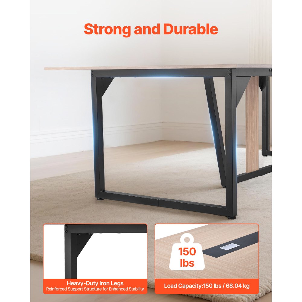 Τραπέζι Συνεδριάσεων VEVOR, Τραπέζι Γραφείου 2400 mm για 10 Άτομα, Μοντέρνο Ορθογώνιο Γραφείο Σεμιναρίων με Μεταλλικά Πόδια, Μεγάλο Γραφείο Συνεδριάσεων Ιδανικό για Γραφείο, Αίθουσα Συσκέψεων, Αίθουσα Συνεδριάσεων, Εύκολη Συναρμολόγηση, Καφέ Τραπέζι Συνεδριάσεων VEVOR, Τραπέζι Γραφείου 2400 mm για 10 Άτομα, Μοντέρνο Ορθογώνιο Γραφείο Σεμιναρίων με Μεταλλικά Πόδια, Μεγάλο Γραφείο Συνεδριάσεων Ιδανικό για Γραφείο, Αίθουσα Συσκέψεων, Αίθουσα Συνεδριάσεων, Εύκολη Συναρμολόγηση, Καφέ