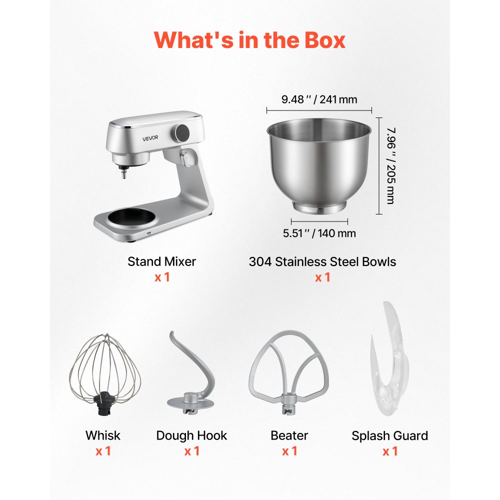 Μίξερ βάσης VEVOR, ηλεκτρικό μίξερ κουζίνας 7,4 L, μίξερ ζύμης 1800W, μίξερ τροφίμων με ανακλινόμενη κεφαλή 10 ταχυτήτων με μπολ από ανοξείδωτο ατσάλι, γάντζο ζύμης, σύρμα, αναδευτήρα, για ψήσιμο, ανάμειξη, χτύπημα και ζύμωμα, ασημί Μίξερ βάσης VEVOR, ηλεκτρικό μίξερ κουζίνας 7,4 L, μίξερ ζύμης 1800W, μίξερ τροφίμων με ανακλινόμενη κεφαλή 10 ταχυτήτων με μπολ από ανοξείδωτο ατσάλι, γάντζο ζύμης, σύρμα, αναδευτήρα, για ψήσιμο, ανάμειξη, χτύπημα και ζύμωμα, ασημί