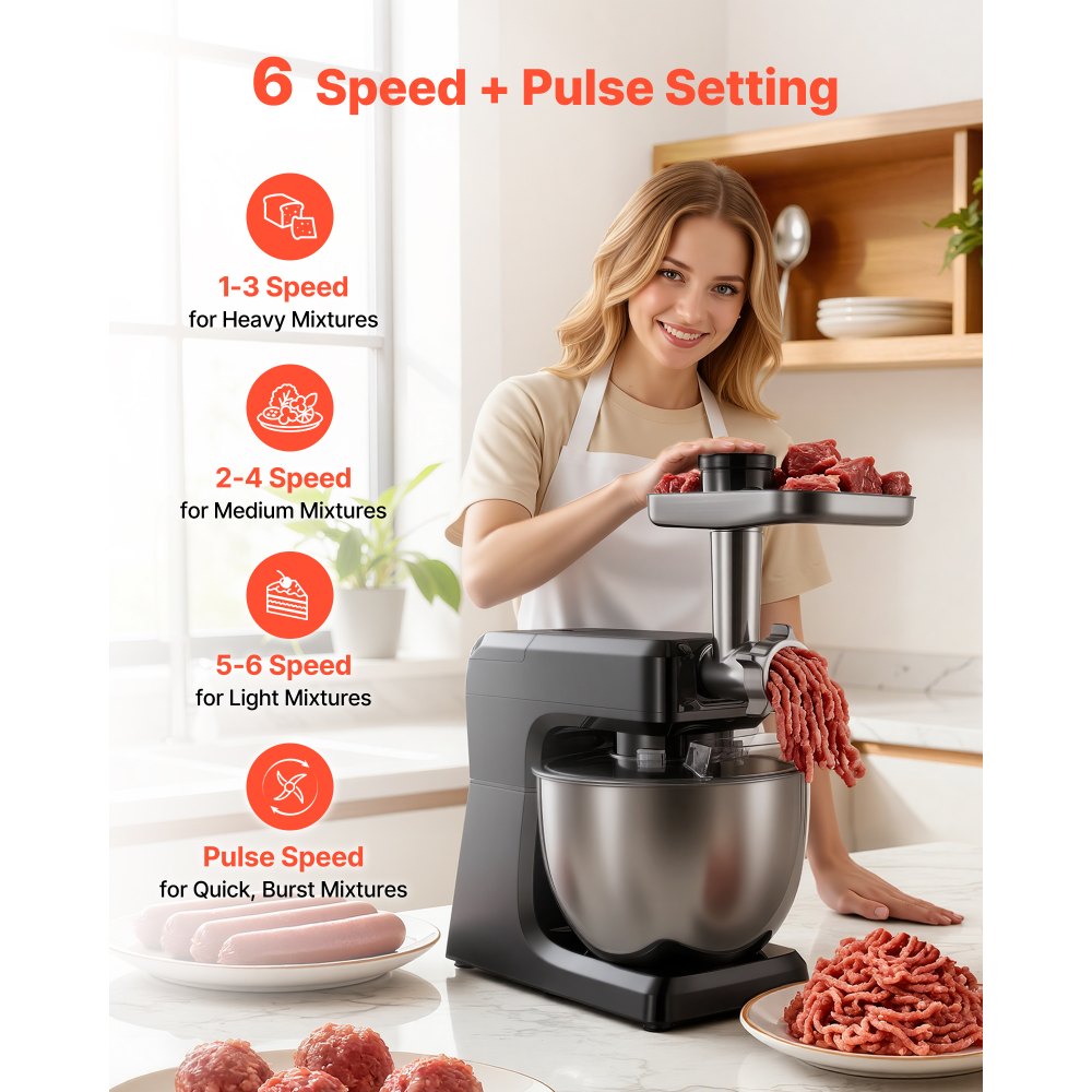 Μίξερ βάσης VEVOR, ηλεκτρικό μίξερ κουζίνας 7,8 L, μίξερ ζύμης 1500W, 6+ ταχύτητες P, ανακλινόμενο μίξερ τροφίμων με κύπελλο μπλέντερ 1,5 L, μπολ από ανοξείδωτο ατσάλι, γάντζος ζύμης, σύρμα, αναδευτήρας, για ψήσιμο, ανάμειξη, μαύρο Μίξερ βάσης VEVOR, ηλεκτρικό μίξερ κουζίνας 7,8 L, μίξερ ζύμης 1500W, 6+ ταχύτητες P, ανακλινόμενο μίξερ τροφίμων με κύπελλο μπλέντερ 1,5 L, μπολ από ανοξείδωτο ατσάλι, γάντζος ζύμης, σύρμα, αναδευτήρας, για ψήσιμο, ανάμειξη, μαύρο