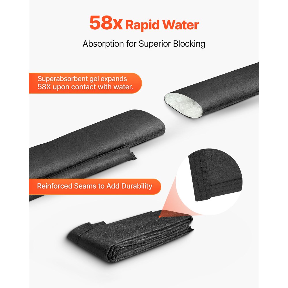 Φράγμα Πλημμύρας VEVOR, 8 τεμάχια, Σακούλες Πλημμύρας 3050 x 210 mm που ενεργοποιούνται από το νερό, Επαναχρησιμοποιήσιμο Φράγμα Απορροφητικό Νερού, Σακούλες Άμμου χωρίς Άμμο για Απόφραξη, Σακούλες Πρόληψης Πλημμύρας για Σπίτι, Πόρτα, Υπόγειο, Γκαράζ Φράγμα Πλημμύρας VEVOR, 8 τεμάχια, Σακούλες Πλημμύρας 3050 x 210 mm που ενεργοποιούνται από το νερό, Επαναχρησιμοποιήσιμο Φράγμα Απορροφητικό Νερού, Σακούλες Άμμου χωρίς Άμμο για Απόφραξη, Σακούλες Πρόληψης Πλημμύρας για Σπίτι, Πόρτα, Υπόγειο, Γκαράζ