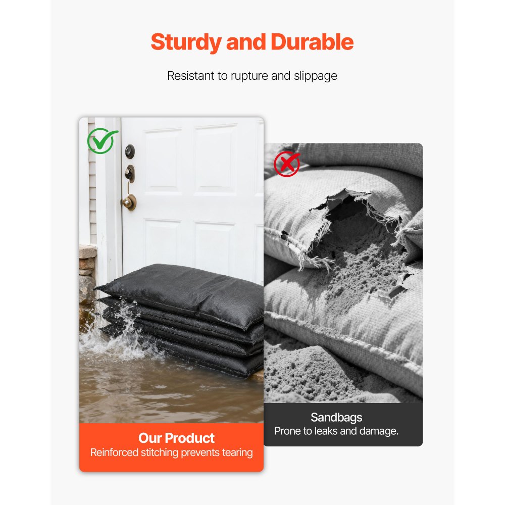Φράγμα Πλημμύρας VEVOR, Συσκευασία των 10, Σακούλες Πλημμύρας 430 x 830 mm με Κουβά, Επαναχρησιμοποιήσιμο Φράγμα Απορροφητικό Νερού που Ενεργοποιείται από το Νερό, Σακούλες Άμμου χωρίς Άμμο για Απόφραξη, Σακούλες Πρόληψης Πλημμύρας για Πόρτα, Υπόγειο, Γκα Φράγμα Πλημμύρας VEVOR, Συσκευασία των 10, Σακούλες Πλημμύρας 430 x 830 mm με Κουβά, Επαναχρησιμοποιήσιμο Φράγμα Απορροφητικό Νερού που Ενεργοποιείται από το Νερό, Σακούλες Άμμου χωρίς Άμμο για Απόφραξη, Σακούλες Πρόληψης Πλημμύρας για Πόρτα, Υπόγειο, Γκα