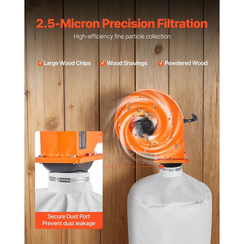 Συλλέκτης σκόνης VEVOR, Επιτοίχιος συλλέκτης σκόνης 1 HP, Συλλέκτες σκόνης ξυλουργικής 560 CFM με σακούλα συλλεκτών σκόνης 2,5 Micron, Συλλέκτης πριονιδιού για ξυλουργική/εργαστήριο, βιομηχανικά εργοστάσια Συλλέκτης σκόνης VEVOR, Επιτοίχιος συλλέκτης σκόνης 1 HP, Συλλέκτες σκόνης ξυλουργικής 560 CFM με σακούλα συλλεκτών σκόνης 2,5 Micron, Συλλέκτης πριονιδιού για ξυλουργική/εργαστήριο, βιομηχανικά εργοστάσια