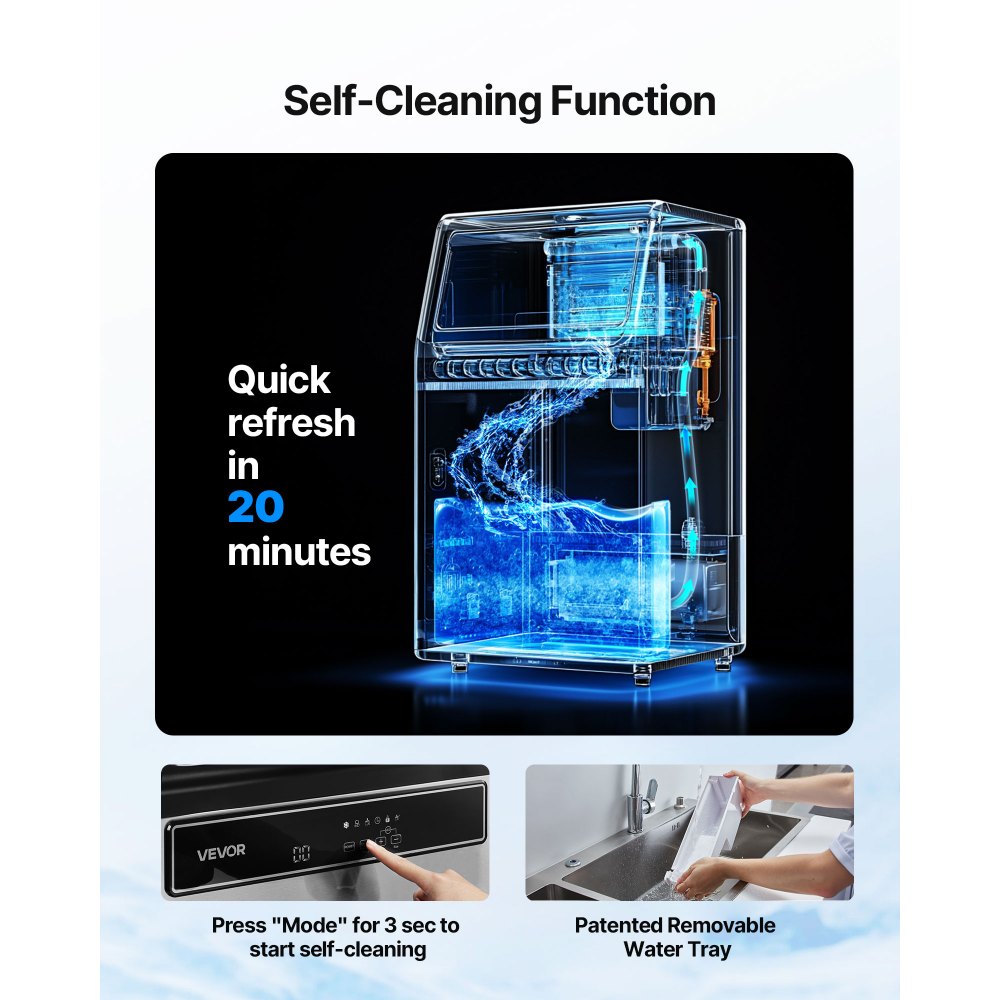 Επαγγελματική παγομηχανή VEVOR, 59kg/24H με αποθηκευτικό χώρο 15kg, 45 κύβοι ανά κύκλο, ανοξείδωτη και κάτω από τον πάγκο παγομηχανή με οθόνη LED και αυτοκαθαρισμό, για το σπίτι, μπαρ και εστιατόριο Επαγγελματική παγομηχανή VEVOR, 59kg/24H με αποθηκευτικό χώρο 15kg, 45 κύβοι ανά κύκλο, ανοξείδωτη και κάτω από τον πάγκο παγομηχανή με οθόνη LED και αυτοκαθαρισμό, για το σπίτι, μπαρ και εστιατόριο