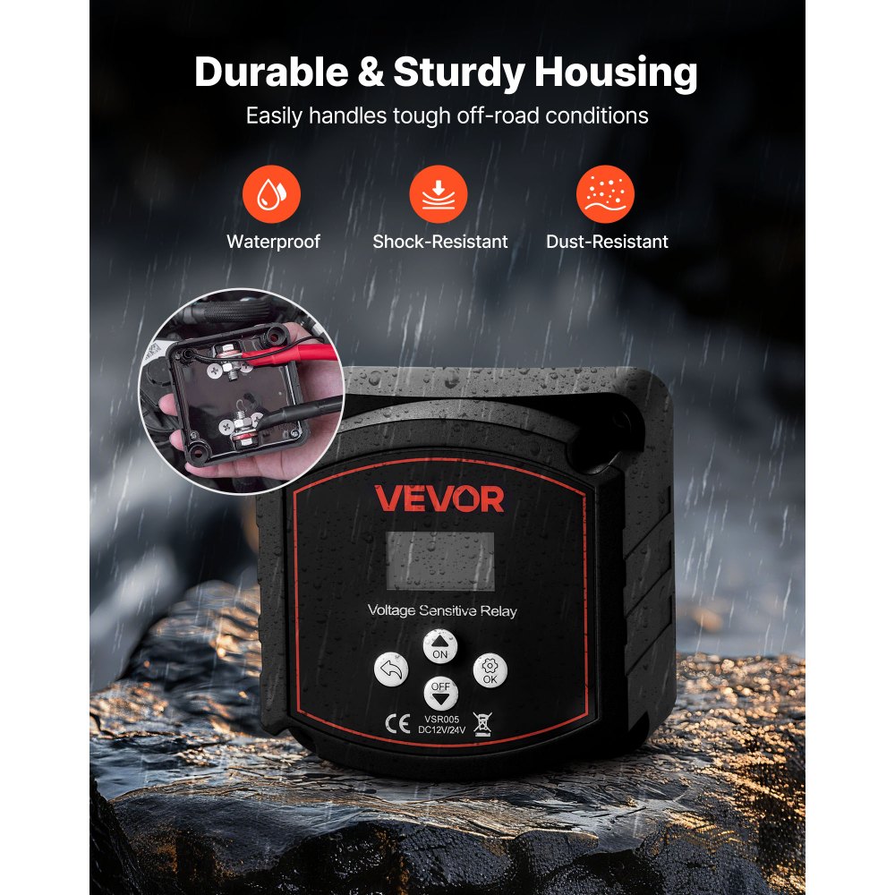Απομονωτής διπλής μπαταρίας VEVOR, 12V 300 Amp, χειροκίνητο και αυτόματο ρελέ VSR ευαίσθητο στην τάση με οθόνη LCD, έξυπνος απομονωτής μπαταρίας για μπαταρίες λιθίου και μολύβδου-οξέος, για αυτοκίνητο, φορτηγό, RV, UTV, ATV, σκάφος Απομονωτής διπλής μπαταρίας VEVOR, 12V 300 Amp, χειροκίνητο και αυτόματο ρελέ VSR ευαίσθητο στην τάση με οθόνη LCD, έξυπνος απομονωτής μπαταρίας για μπαταρίες λιθίου και μολύβδου-οξέος, για αυτοκίνητο, φορτηγό, RV, UTV, ATV, σκάφος