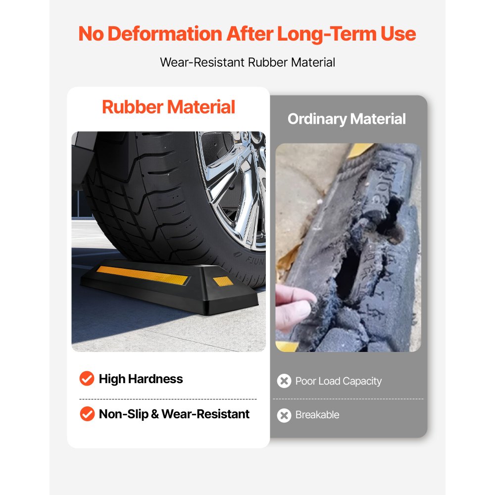 Στοπ στάθμευσης VEVOR, Βοήθεια στάθμευσης βαρέως τύπου 548 mm 2 τεμαχίων για γκαράζ, Λαστιχένιο στοπ δαπέδου γκαράζ με ανακλαστικές ταινίες, Βοηθητικά βοηθήματα για αυτοκίνητα, βαν, φορτηγά, στοπ οδηγών ελαστικών, προφυλακτήρες Στοπ στάθμευσης VEVOR, Βοήθεια στάθμευσης βαρέως τύπου 548 mm 2 τεμαχίων για γκαράζ, Λαστιχένιο στοπ δαπέδου γκαράζ με ανακλαστικές ταινίες, Βοηθητικά βοηθήματα για αυτοκίνητα, βαν, φορτηγά, στοπ οδηγών ελαστικών, προφυλακτήρες