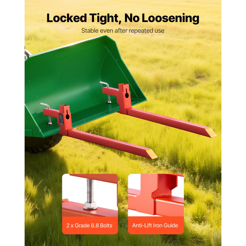 Πιρούνια παλετών VEVOR, πιρούνια παλετών με σφιγκτήρα 907 kg, συνολικό μήκος 109 cm, βαρέως τύπου, γρήγορης σύνδεσης πιρούνι τρακτέρ συμβατό με εξαρτήματα τρακτέρ, κάδο φορτωτή και σύστημα διεύθυνσης ολίσθησης, πορτοκαλί Πιρούνια παλετών VEVOR, πιρούνια παλετών με σφιγκτήρα 907 kg, συνολικό μήκος 109 cm, βαρέως τύπου, γρήγορης σύνδεσης πιρούνι τρακτέρ συμβατό με εξαρτήματα τρακτέρ, κάδο φορτωτή και σύστημα διεύθυνσης ολίσθησης, πορτοκαλί