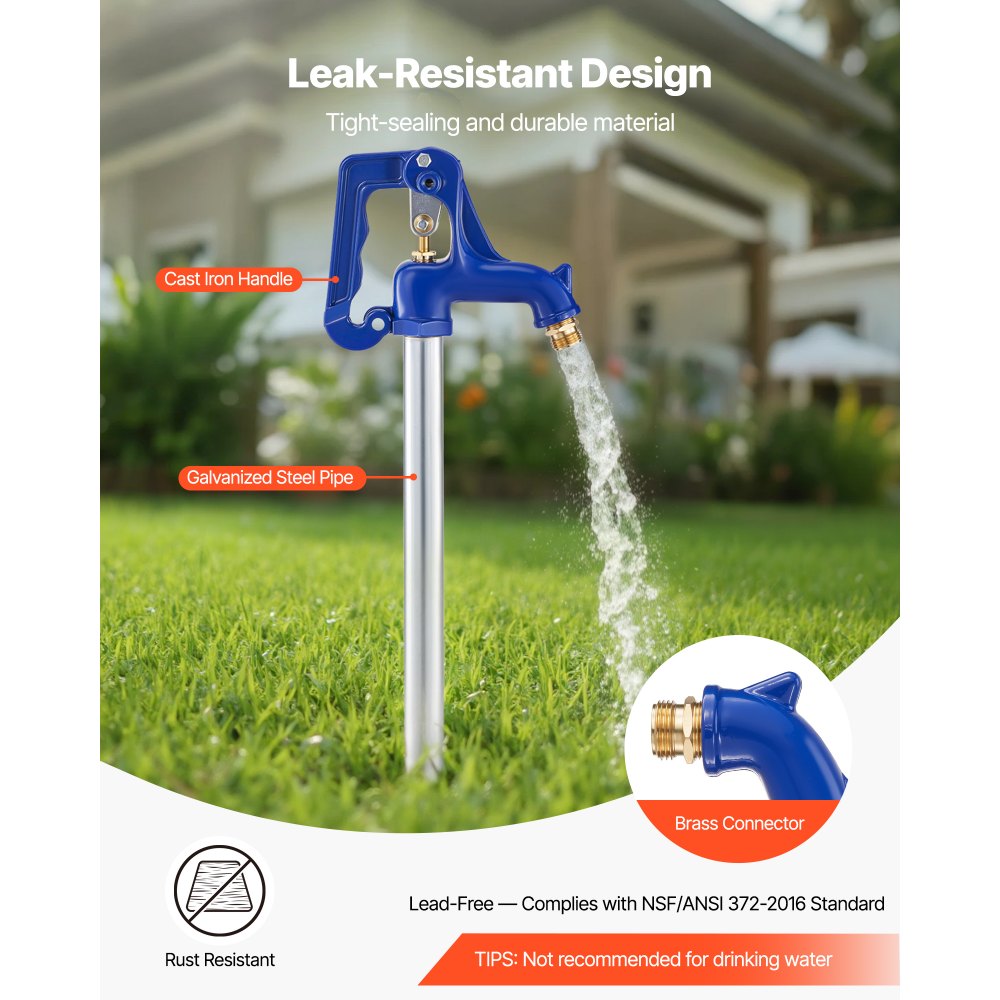 Κρουνός αυλής VEVOR με αντιπαγετική προστασία, εξωτερική βρύση 1895 mm με αντιπαγετικό βάθος 1219,2 mm, σύνδεση σωλήνα G 3/4" και σύνδεσμος εύκαμπτου σωλήνα, κρουνός χωρίς μόλυβδο χωρίς αντιπαγετική προστασία για άρδευση κήπου, αγροκτήματος Κρουνός αυλής VEVOR με αντιπαγετική προστασία, εξωτερική βρύση 1895 mm με αντιπαγετικό βάθος 1219,2 mm, σύνδεση σωλήνα G 3/4" και σύνδεσμος εύκαμπτου σωλήνα, κρουνός χωρίς μόλυβδο χωρίς αντιπαγετική προστασία για άρδευση κήπου, αγροκτήματος