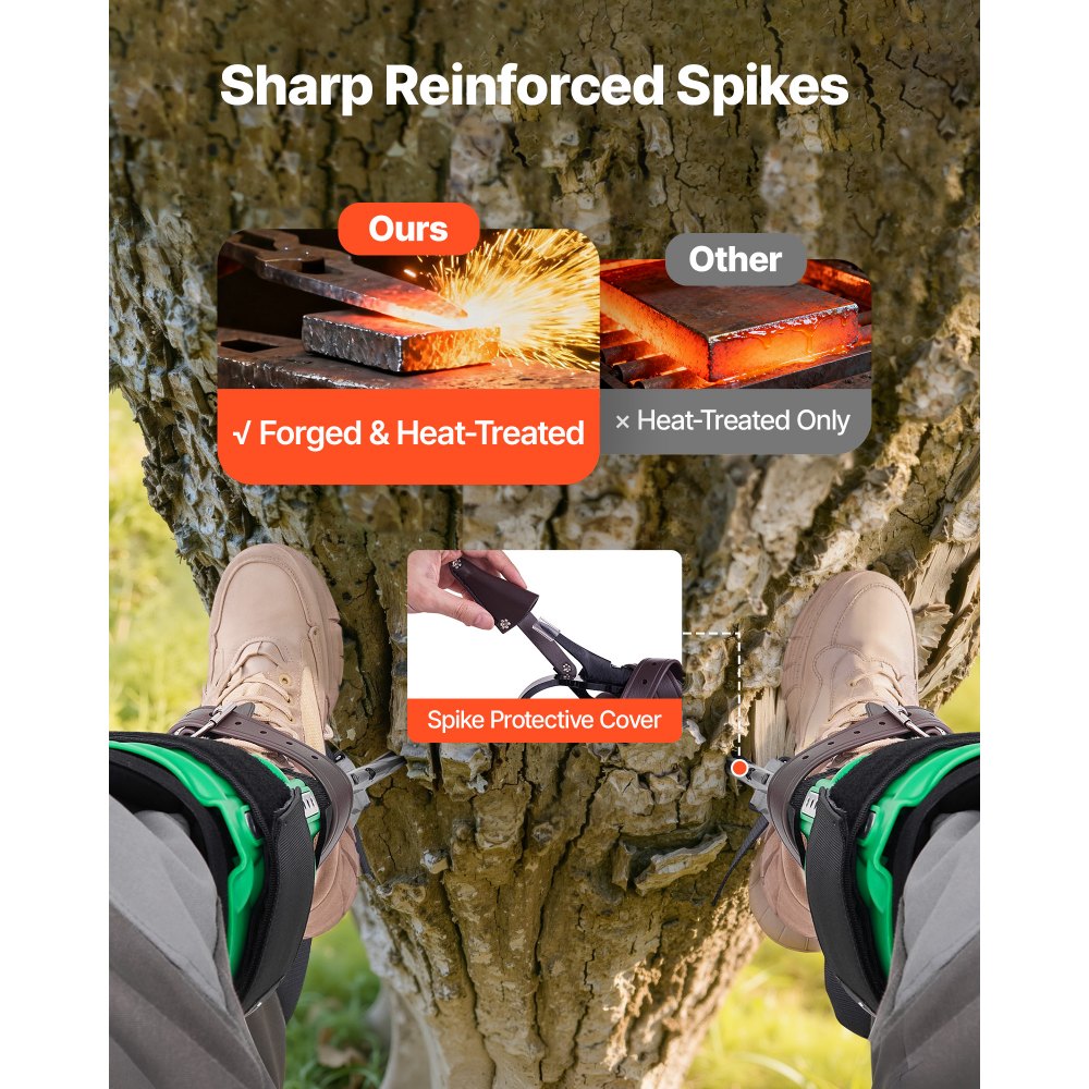 Σετ καρφιών αναρρίχησης δέντρων VEVOR, Ρυθμιζόμενος εξοπλισμός αναρρίχησης δέντρων με ιμάντες και προστατευτικά καρφιών, Χωρητικότητα φορτίου 159 kg, Βαρέως τύπου χαλύβδινα καρφιά αναρρίχησης, Εξοπλισμός δενδροκόμου για μάζεμα φρούτων και κυνήγι Σετ καρφιών αναρρίχησης δέντρων VEVOR, Ρυθμιζόμενος εξοπλισμός αναρρίχησης δέντρων με ιμάντες και προστατευτικά καρφιών, Χωρητικότητα φορτίου 159 kg, Βαρέως τύπου χαλύβδινα καρφιά αναρρίχησης, Εξοπλισμός δενδροκόμου για μάζεμα φρούτων και κυνήγι