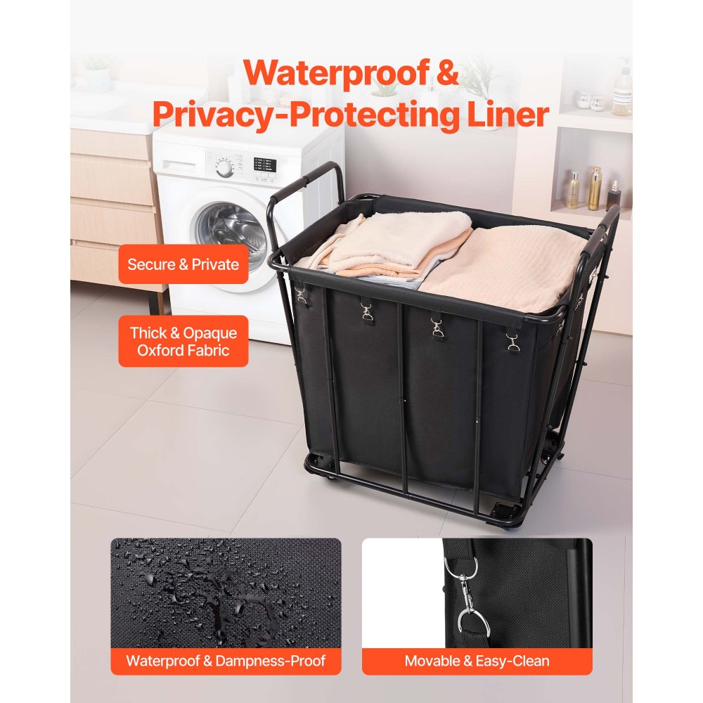 Καλάθι Πλυντηρίου VEVOR, Τροχαίο Καλάθι Παντοπωλείου με Αδιάβροχη Επένδυση & Περιστρεφόμενους Τροχούς, Μεγάλη Χωρητικότητα Φορτίου 118 KG, Βαρέως Τύπου Καλάθι Αγορών για Πλύσιμο, Ψώνια, Κάμπινγκ, Παντοπωλείο, Αποσκευές, Μαύρο Καλάθι Πλυντηρίου VEVOR, Τροχαίο Καλάθι Παντοπωλείου με Αδιάβροχη Επένδυση & Περιστρεφόμενους Τροχούς, Μεγάλη Χωρητικότητα Φορτίου 118 KG, Βαρέως Τύπου Καλάθι Αγορών για Πλύσιμο, Ψώνια, Κάμπινγκ, Παντοπωλείο, Αποσκευές, Μαύρο