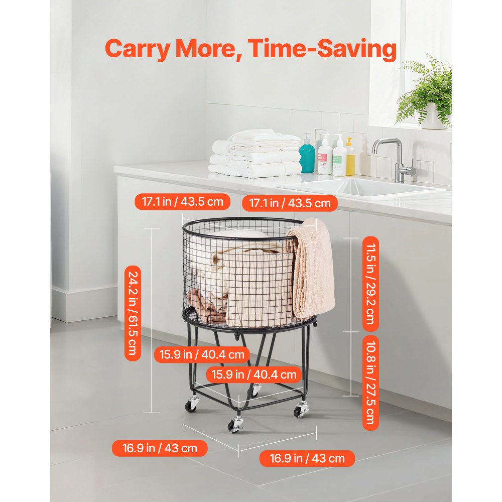 Καλάθι Πλυντηρίου VEVOR, Κυλιόμενο Στρογγυλό Καλάθι Παντοπωλείου με Περιστρεφόμενους Τροχούς 360°, Μεγάλη Χωρητικότητα Φορτίου 27 KG, Βαρέως Τύπου Καλάθι Αγορών από Ανθρακούχο Χάλυβα για Πλύσιμο, Ψώνια, Κάμπινγκ, Παντοπωλείο, Αποσκευές Καλάθι Πλυντηρίου VEVOR, Κυλιόμενο Στρογγυλό Καλάθι Παντοπωλείου με Περιστρεφόμενους Τροχούς 360°, Μεγάλη Χωρητικότητα Φορτίου 27 KG, Βαρέως Τύπου Καλάθι Αγορών από Ανθρακούχο Χάλυβα για Πλύσιμο, Ψώνια, Κάμπινγκ, Παντοπωλείο, Αποσκευές