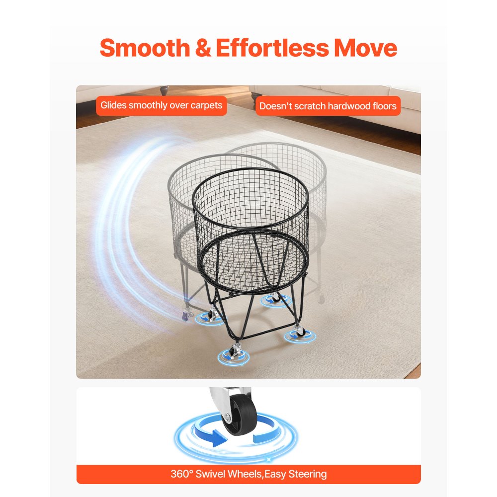Καλάθι Πλυντηρίου VEVOR, Κυλιόμενο Στρογγυλό Καλάθι Παντοπωλείου με Περιστρεφόμενους Τροχούς 360°, Μεγάλη Χωρητικότητα Φορτίου 27 KG, Βαρέως Τύπου Καλάθι Αγορών από Ανθρακούχο Χάλυβα για Πλύσιμο, Ψώνια, Κάμπινγκ, Παντοπωλείο, Αποσκευές Καλάθι Πλυντηρίου VEVOR, Κυλιόμενο Στρογγυλό Καλάθι Παντοπωλείου με Περιστρεφόμενους Τροχούς 360°, Μεγάλη Χωρητικότητα Φορτίου 27 KG, Βαρέως Τύπου Καλάθι Αγορών από Ανθρακούχο Χάλυβα για Πλύσιμο, Ψώνια, Κάμπινγκ, Παντοπωλείο, Αποσκευές
