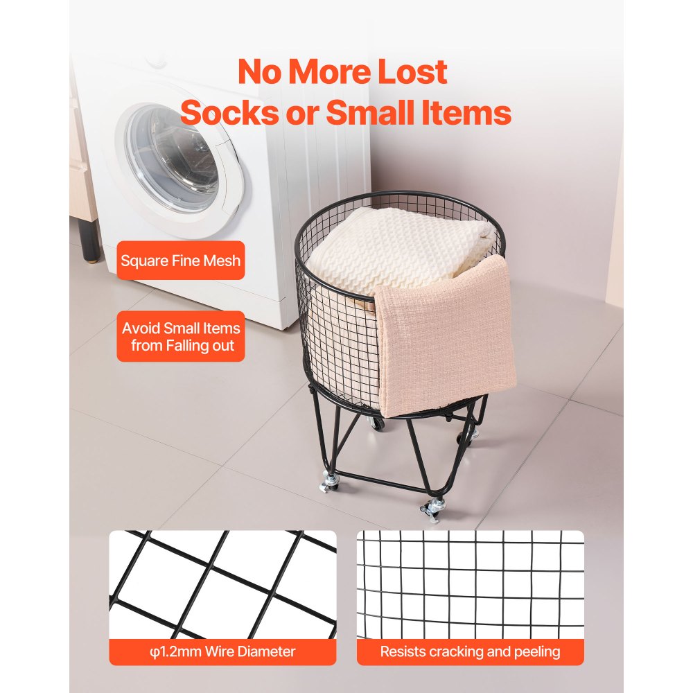 Καλάθι Πλυντηρίου VEVOR, Κυλιόμενο Στρογγυλό Καλάθι Παντοπωλείου με Περιστρεφόμενους Τροχούς 360°, Μεγάλη Χωρητικότητα Φορτίου 27 KG, Βαρέως Τύπου Καλάθι Αγορών από Ανθρακούχο Χάλυβα για Πλύσιμο, Ψώνια, Κάμπινγκ, Παντοπωλείο, Αποσκευές Καλάθι Πλυντηρίου VEVOR, Κυλιόμενο Στρογγυλό Καλάθι Παντοπωλείου με Περιστρεφόμενους Τροχούς 360°, Μεγάλη Χωρητικότητα Φορτίου 27 KG, Βαρέως Τύπου Καλάθι Αγορών από Ανθρακούχο Χάλυβα για Πλύσιμο, Ψώνια, Κάμπινγκ, Παντοπωλείο, Αποσκευές