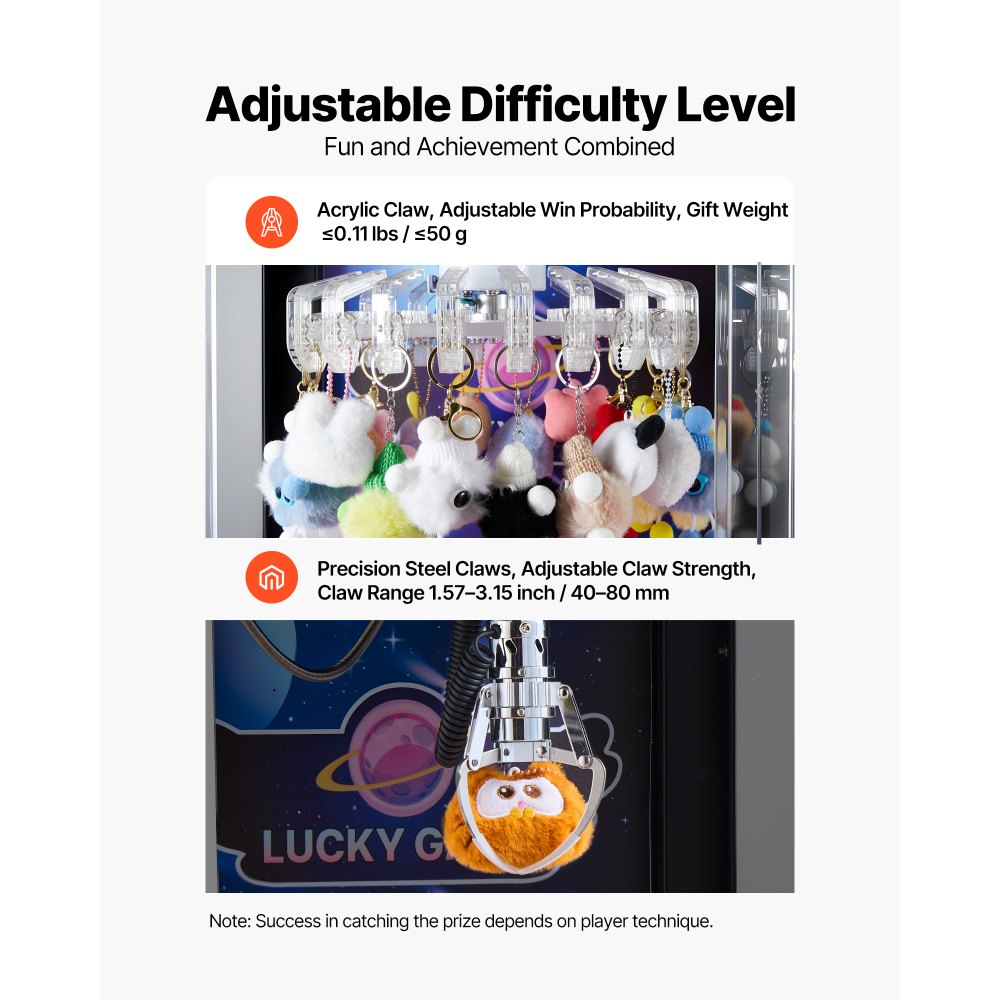 Μηχανή γερανού VEVOR με νύχια, μεσαίου μεγέθους μηχανή παιχνιδιών arcade με νύχι + λαβή διπλής στρώσης, φως & ήχος, παιχνίδι καραμελών, λαβή καραμελών, διανομέας βραβείων, για επαγγελματικό οικιακό κινηματογράφο, μαύρο μωβ Μηχανή γερανού VEVOR με νύχια, μεσαίου μεγέθους μηχανή παιχνιδιών arcade με νύχι + λαβή διπλής στρώσης, φως & ήχος, παιχνίδι καραμελών, λαβή καραμελών, διανομέας βραβείων, για επαγγελματικό οικιακό κινηματογράφο, μαύρο μωβ