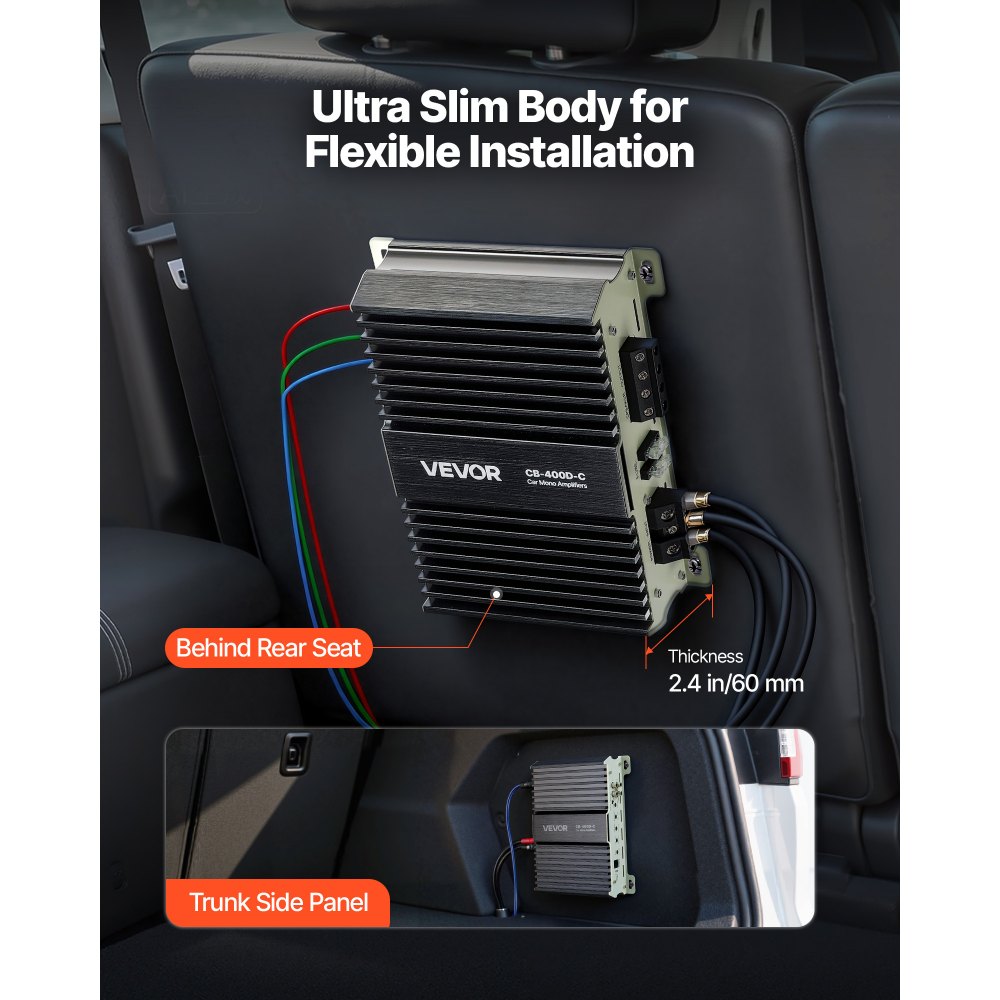 Ενισχυτής αυτοκινήτου VEVOR Monoblock, 400W RMS MAX, σταθερός 1/2/4 Ohm, ενισχυτής αυτοκινήτου κατηγορίας D 1 καναλιού με τηλεχειριστήριο ελέγχου στάθμης Subwoofer, φίλτρο χαμηλών συχνοτήτων, ενίσχυση μπάσων και μετατόπιση φάσης, ρυθμιστή έντασης ήχου Ενισχυτής αυτοκινήτου VEVOR Monoblock, 400W RMS MAX, σταθερός 1/2/4 Ohm, ενισχυτής αυτοκινήτου κατηγορίας D 1 καναλιού με τηλεχειριστήριο ελέγχου στάθμης Subwoofer, φίλτρο χαμηλών συχνοτήτων, ενίσχυση μπάσων και μετατόπιση φάσης, ρυθμιστή έντασης ήχου