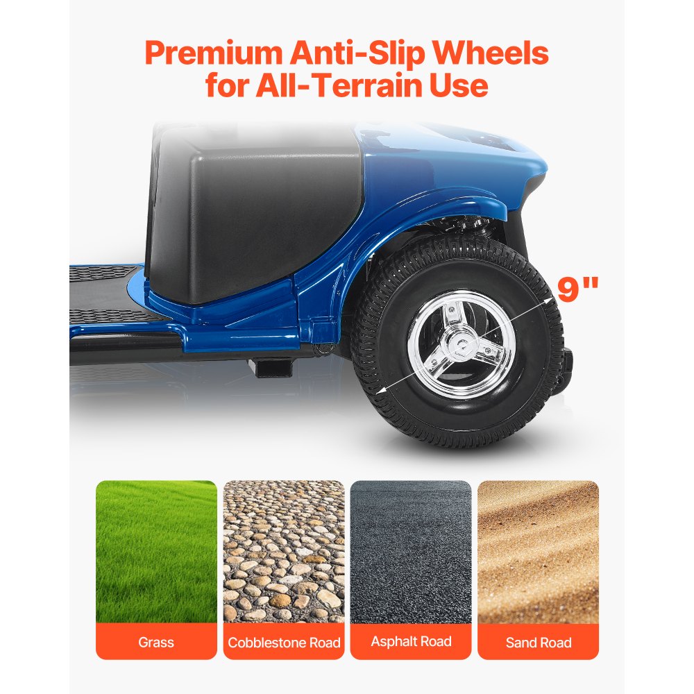 Πτυσσόμενο Σκούτερ Μετακίνησης VEVOR 4 τροχών για ενήλικες και ηλικιωμένους, Ηλεκτρικό Σκούτερ Μετακίνησης με μεγάλη εμβέλεια 25 χλμ., Αναπηρικό αμαξίδιο παντός εδάφους με αντιολισθητικές ρόδες, ικανότητα αναρρίχησης 9° και φόρτωση 120 κιλών Πτυσσόμενο Σκούτερ Μετακίνησης VEVOR 4 τροχών για ενήλικες και ηλικιωμένους, Ηλεκτρικό Σκούτερ Μετακίνησης με μεγάλη εμβέλεια 25 χλμ., Αναπηρικό αμαξίδιο παντός εδάφους με αντιολισθητικές ρόδες, ικανότητα αναρρίχησης 9° και φόρτωση 120 κιλών