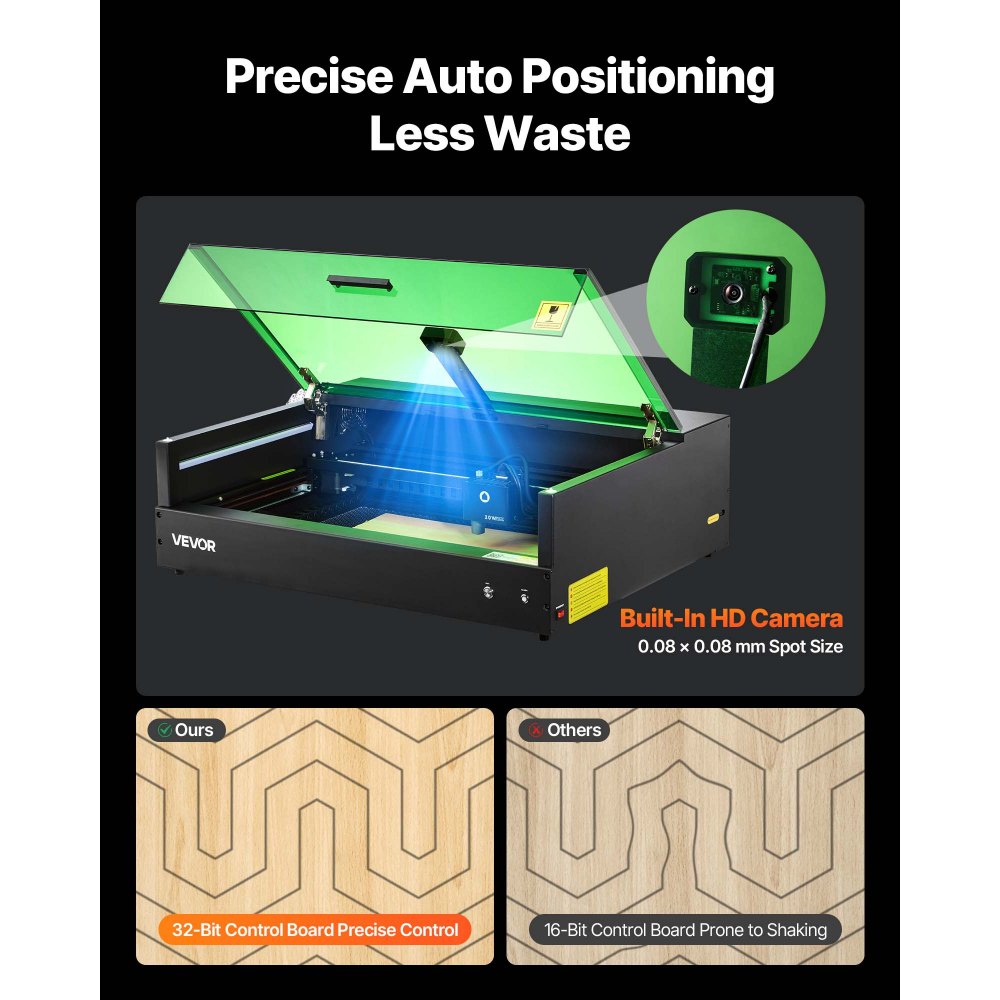 Χαρακτήρας λέιζερ VEVOR, 20W, Μηχανή χάραξης και κοπής λέιζερ με κάμερα περιβλήματος, Κόφτης λέιζερ, 36000 mm/min, Επιφάνεια εργασίας 500 x 320 mm, για ξύλο, δέρμα, γυαλί, χαρτί, ορισμένα μέταλλα, Κλάση 1 Χαρακτήρας λέιζερ VEVOR, 20W, Μηχανή χάραξης και κοπής λέιζερ με κάμερα περιβλήματος, Κόφτης λέιζερ, 36000 mm/min, Επιφάνεια εργασίας 500 x 320 mm, για ξύλο, δέρμα, γυαλί, χαρτί, ορισμένα μέταλλα, Κλάση 1