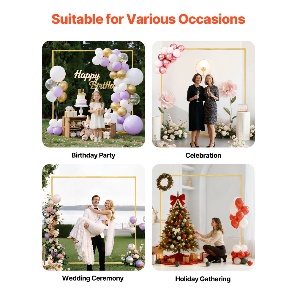 Βάση Αψίδας VEVOR, 2 x 2 μ., Σταθερή Δομή, Εύκολη Συναρμολόγηση, Τετράγωνη Χρυσή Μεταλλική Βάση Αψίδας για Γάμο, Πάρτι Γενεθλίων, Αποφοίτηση, Διακόσμηση Εορτών και Τελετών Βάση Αψίδας VEVOR, 2 x 2 μ., Σταθερή Δομή, Εύκολη Συναρμολόγηση, Τετράγωνη Χρυσή Μεταλλική Βάση Αψίδας για Γάμο, Πάρτι Γενεθλίων, Αποφοίτηση, Διακόσμηση Εορτών και Τελετών