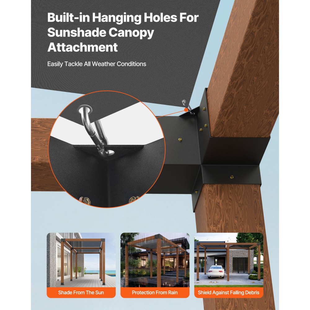 Κιτ βάσης πέργκολας VEVOR, 4x4 ίντσες (εσωτερικό μέγεθος 92 x 92 mm), 4 τεμάχια 3-way βαρέως τύπου γωνιακή βάση, κιτ βάσης στύλου DIY από ξύλο, εύκολη εγκατάσταση ξύλινων δοκών για κιόσκια, πέργκολες βεράντας, ξύλινη καμπίνα Κιτ βάσης πέργκολας VEVOR, 4x4 ίντσες (εσωτερικό μέγεθος 92 x 92 mm), 4 τεμάχια 3-way βαρέως τύπου γωνιακή βάση, κιτ βάσης στύλου DIY από ξύλο, εύκολη εγκατάσταση ξύλινων δοκών για κιόσκια, πέργκολες βεράντας, ξύλινη καμπίνα