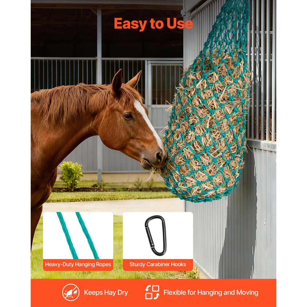 Δίχτυα σανού VEVOR για άλογα, 4 τεμάχια, εκτεταμένο μήκος 0,9 m, τρύπες 38 x 38 mm, υλικό PE, με τέσσερις γάντζους καραμπίνερ, κρεμαστά δίχτυα σανού αργής τροφοδοσίας για άλογα, πρόβατα, βοοειδή, αλπακά και ζώα. Δίχτυα σανού VEVOR για άλογα, 4 τεμάχια, εκτεταμένο μήκος 0,9 m, τρύπες 38 x 38 mm, υλικό PE, με τέσσερις γάντζους καραμπίνερ, κρεμαστά δίχτυα σανού αργής τροφοδοσίας για άλογα, πρόβατα, βοοειδή, αλπακά και ζώα.