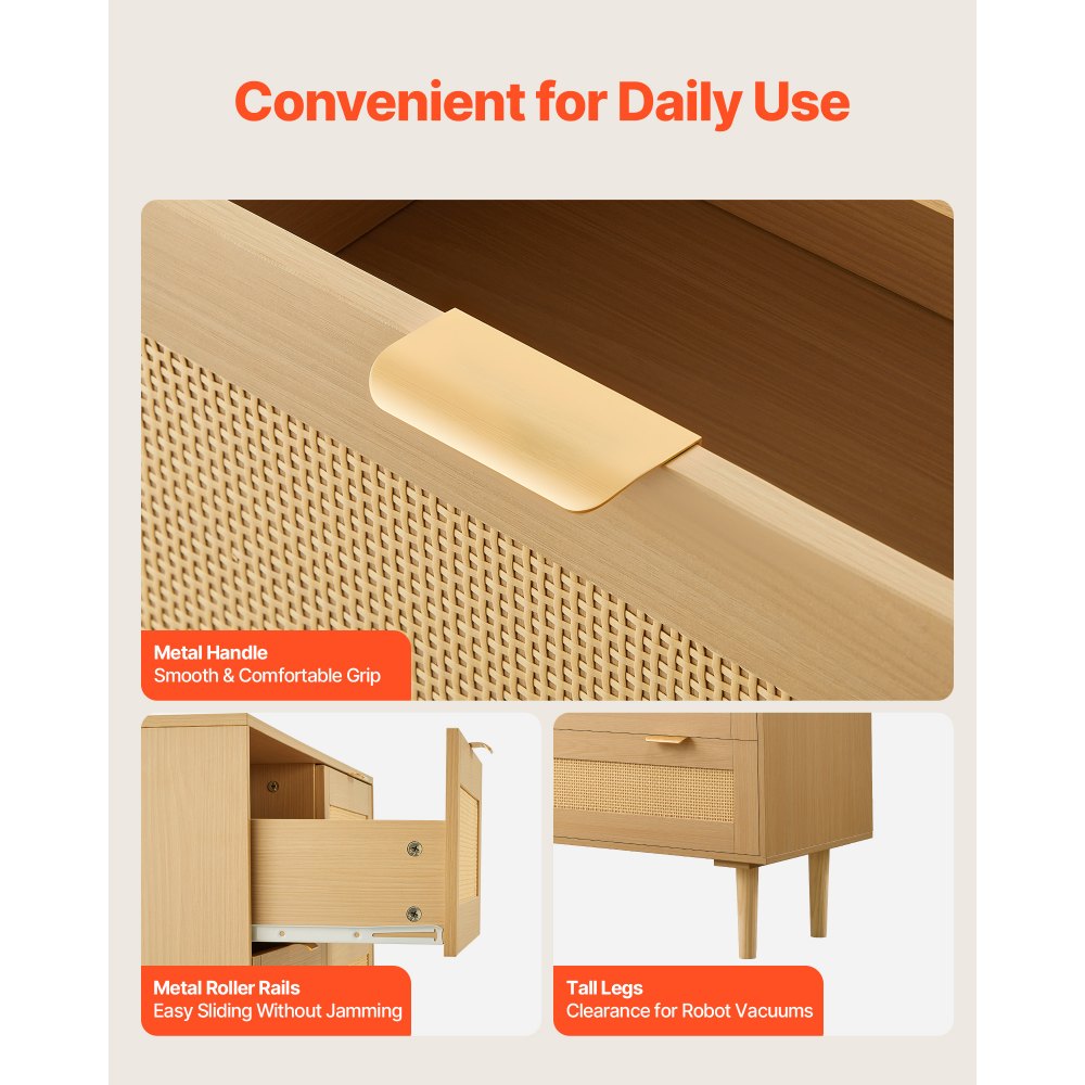 Συρταριέρα VEVOR με 3 συρτάρια από ρατάν, Μοντέρνα συρταριέρα με ντουλάπα για υπνοδωμάτιο, Συρταριέρα από φυσικό ρατάν με μεταλλικές λαβές και ξύλινα πόδια, Οργάνωση ρούχων και αποθήκευση για υπνοδωμάτιο, σαλόνι, διάδρομο Συρταριέρα VEVOR με 3 συρτάρια από ρατάν, Μοντέρνα συρταριέρα με ντουλάπα για υπνοδωμάτιο, Συρταριέρα από φυσικό ρατάν με μεταλλικές λαβές και ξύλινα πόδια, Οργάνωση ρούχων και αποθήκευση για υπνοδωμάτιο, σαλόνι, διάδρομο