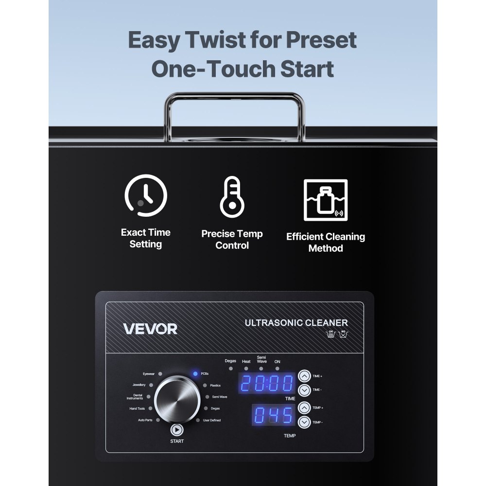 VEVOR 30L Υπερήχων Καθαριστικό, Επαγγελματικό Υπερήχων Καθαριστικό με Κουμπί Χειρισμού, Ανοξείδωτο Μηχανή Καθαρισμού με Καλάθι και Μπάλα Καθαρισμού, για Ρολόγια, Ξυράφια, Κοσμήματα, Νομίσματα και Άλλα VEVOR 30L Υπερήχων Καθαριστικό, Επαγγελματικό Υπερήχων Καθαριστικό με Κουμπί Χειρισμού, Ανοξείδωτο Μηχανή Καθαρισμού με Καλάθι και Μπάλα Καθαρισμού, για Ρολόγια, Ξυράφια, Κοσμήματα, Νομίσματα και Άλλα