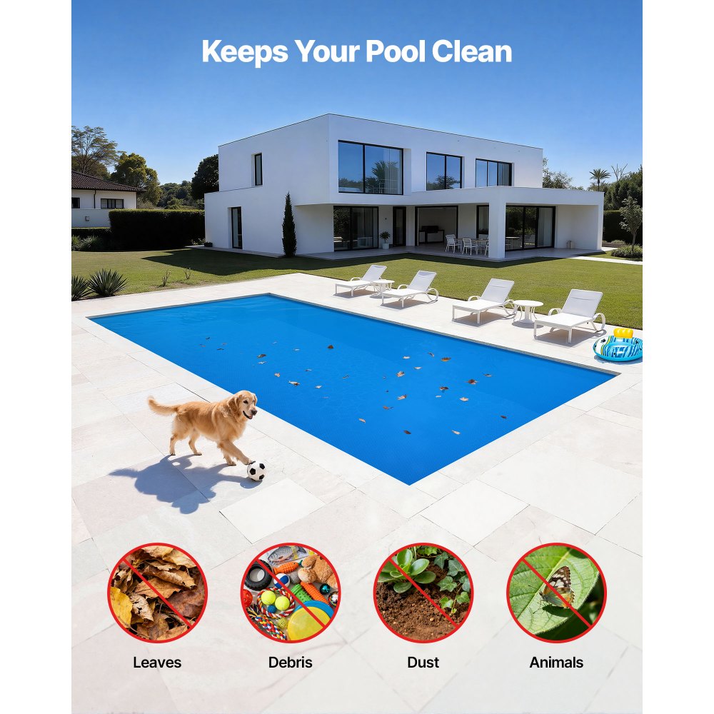 Κάλυμμα πισίνας VEVOR Solar, ορθογώνιο κάλυμμα πισίνας με φυσαλίδες 10,97 x 5,49 m, ηλιακή κουβέρτα πισίνας 8 Mil με υλικό φυσαλίδων και PE, απορρόφηση θερμότητας ημέρας, διατήρηση θερμότητας νύχτας, ηλιακά καλύμματα διατήρησης θερμότητας, μπλε Κάλυμμα πισίνας VEVOR Solar, ορθογώνιο κάλυμμα πισίνας με φυσαλίδες 10,97 x 5,49 m, ηλιακή κουβέρτα πισίνας 8 Mil με υλικό φυσαλίδων και PE, απορρόφηση θερμότητας ημέρας, διατήρηση θερμότητας νύχτας, ηλιακά καλύμματα διατήρησης θερμότητας, μπλε