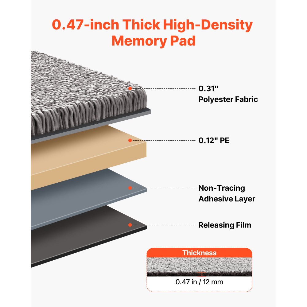 Πλακάκια χαλιού VEVOR 457x457 mm, Τετράγωνο χαλί 10 τετράγωνων τετράγωνων χαλιών, αποσπώμενο και χωρίς φθορές, αυτοκόλλητο δάπεδο σπιτιού με μαλακή επένδυση για κάλυψη 2,1㎡, εύκολο DIY για σαλόνι και υπνοδωμάτιο, σκούρο καφέ Πλακάκια χαλιού VEVOR 457x457 mm, Τετράγωνο χαλί 10 τετράγωνων τετράγωνων χαλιών, αποσπώμενο και χωρίς φθορές, αυτοκόλλητο δάπεδο σπιτιού με μαλακή επένδυση για κάλυψη 2,1㎡, εύκολο DIY για σαλόνι και υπνοδωμάτιο, σκούρο καφέ