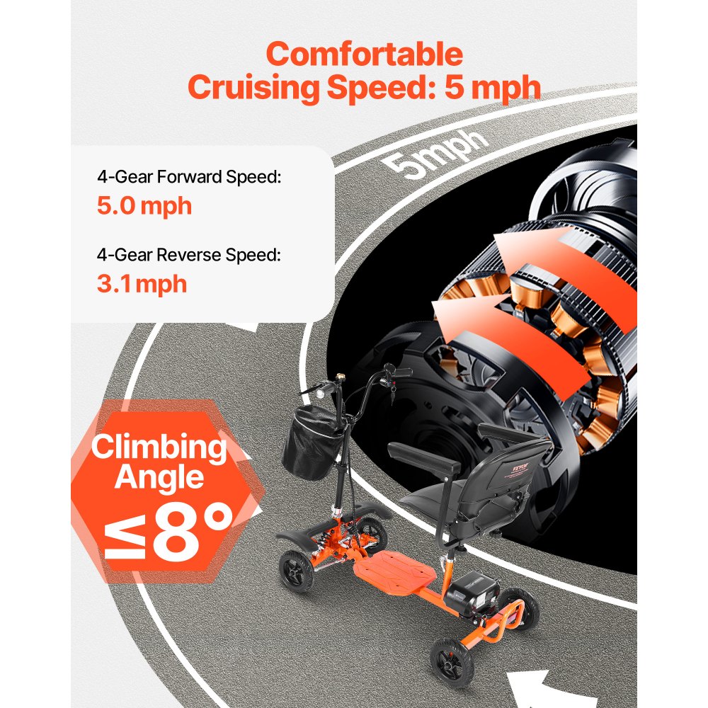 Πτυσσόμενο 4τροχο σκούτερ κινητικότητας VEVOR για ενήλικες και ηλικιωμένους, ηλεκτρικό σκούτερ κινητικότητας φόρτωσης 120 κιλών, αναπηρικό αμαξίδιο παντός εδάφους με μπαταρία λιθίου 48V, μεγάλα συμπαγή ελαστικά και ικανότητα αναρρίχησης 8° Πτυσσόμενο 4τροχο σκούτερ κινητικότητας VEVOR για ενήλικες και ηλικιωμένους, ηλεκτρικό σκούτερ κινητικότητας φόρτωσης 120 κιλών, αναπηρικό αμαξίδιο παντός εδάφους με μπαταρία λιθίου 48V, μεγάλα συμπαγή ελαστικά και ικανότητα αναρρίχησης 8°