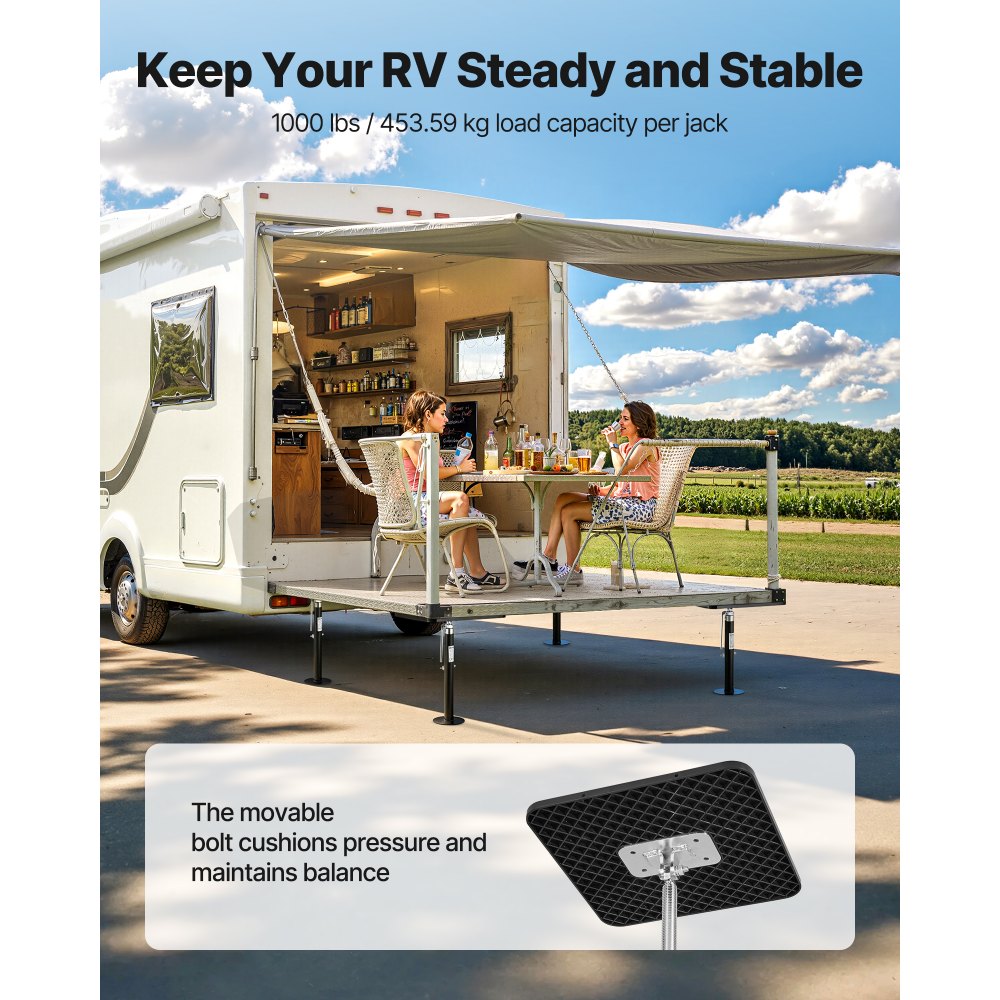 Συρόμενος γρύλος στήριξης VEVOR RV, 2 τεμάχια συρόμενου γρύλου ισοπέδωσης τροχόσπιτου, γρύλοι στήριξης από χάλυβα με ηλεκτροστατική βαφή για τροχόσπιτο, τροχόσπιτο, τρέιλερ ταξιδιού, υποστηρίζει έως 453,59 κιλά, ρυθμιζόμενο από 541,02 έως 48 1219,2 χιλιοστά Συρόμενος γρύλος στήριξης VEVOR RV, 2 τεμάχια συρόμενου γρύλου ισοπέδωσης τροχόσπιτου, γρύλοι στήριξης από χάλυβα με ηλεκτροστατική βαφή για τροχόσπιτο, τροχόσπιτο, τρέιλερ ταξιδιού, υποστηρίζει έως 453,59 κιλά, ρυθμιζόμενο από 541,02 έως 48 1219,2 χιλιοστά