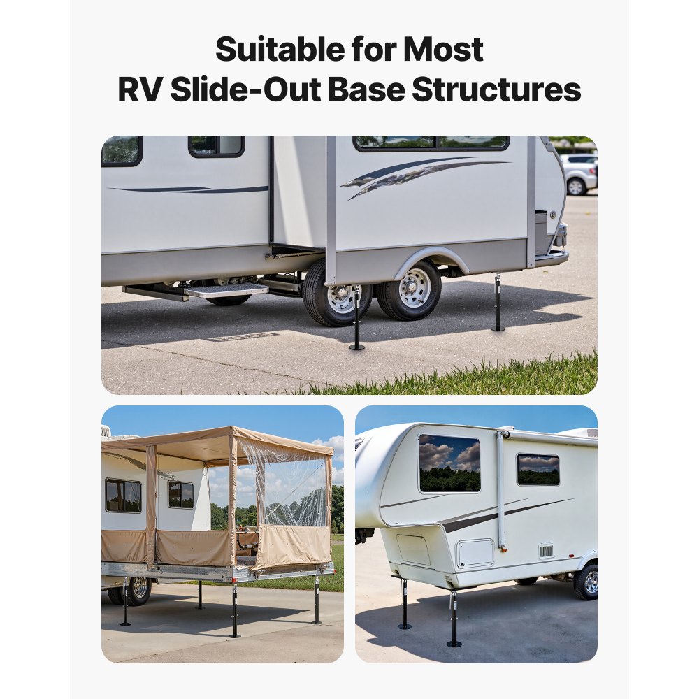 Συρόμενος γρύλος στήριξης VEVOR RV, 2 τεμάχια συρόμενου γρύλου ισοπέδωσης τροχόσπιτου, γρύλοι στήριξης από χάλυβα με ηλεκτροστατική βαφή για τροχόσπιτο, τροχόσπιτο, τρέιλερ ταξιδιού, υποστηρίζει έως 453,59 κιλά, ρυθμιζόμενο από 541,02 έως 48 1219,2 χιλιοστά Συρόμενος γρύλος στήριξης VEVOR RV, 2 τεμάχια συρόμενου γρύλου ισοπέδωσης τροχόσπιτου, γρύλοι στήριξης από χάλυβα με ηλεκτροστατική βαφή για τροχόσπιτο, τροχόσπιτο, τρέιλερ ταξιδιού, υποστηρίζει έως 453,59 κιλά, ρυθμιζόμενο από 541,02 έως 48 1219,2 χιλιοστά