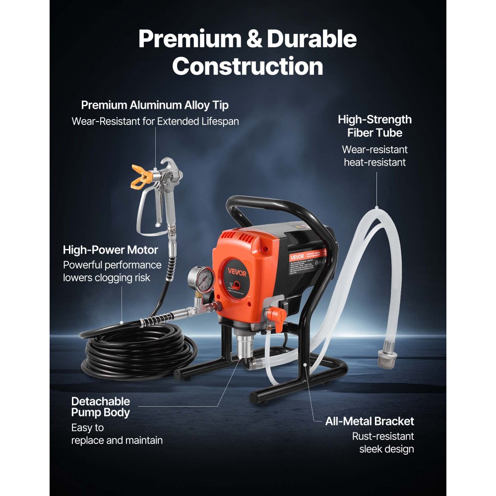 Ψεκαστήρας βαφής χωρίς αέρα VEVOR Stand, 900W, Ψεκαστήρας υψηλής πίεσης χωρίς αέρα 3300PSI, Βούρτσα καθαρισμού, Σωλήνας, Ράβδος επέκτασης, Ακροφύσια, Ηλεκτρική μηχανή βαφής με ψεκασμό για εσωτερικό ή εξωτερικό σπίτι, Φράχτη Ψεκαστήρας βαφής χωρίς αέρα VEVOR Stand, 900W, Ψεκαστήρας υψηλής πίεσης χωρίς αέρα 3300PSI, Βούρτσα καθαρισμού, Σωλήνας, Ράβδος επέκτασης, Ακροφύσια, Ηλεκτρική μηχανή βαφής με ψεκασμό για εσωτερικό ή εξωτερικό σπίτι, Φράχτη