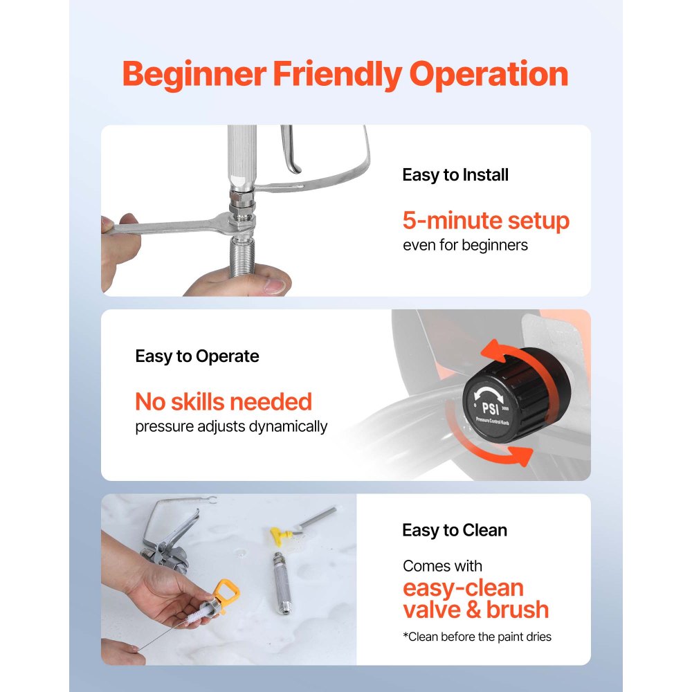 Ψεκαστήρας βαφής χωρίς αέρα VEVOR Stand, 900W, Ψεκαστήρας υψηλής πίεσης χωρίς αέρα 3300PSI, Βούρτσα καθαρισμού, Σωλήνας, Ράβδος επέκτασης, Ακροφύσια, Ηλεκτρική μηχανή βαφής με ψεκασμό για εσωτερικό ή εξωτερικό σπίτι, Φράχτη Ψεκαστήρας βαφής χωρίς αέρα VEVOR Stand, 900W, Ψεκαστήρας υψηλής πίεσης χωρίς αέρα 3300PSI, Βούρτσα καθαρισμού, Σωλήνας, Ράβδος επέκτασης, Ακροφύσια, Ηλεκτρική μηχανή βαφής με ψεκασμό για εσωτερικό ή εξωτερικό σπίτι, Φράχτη