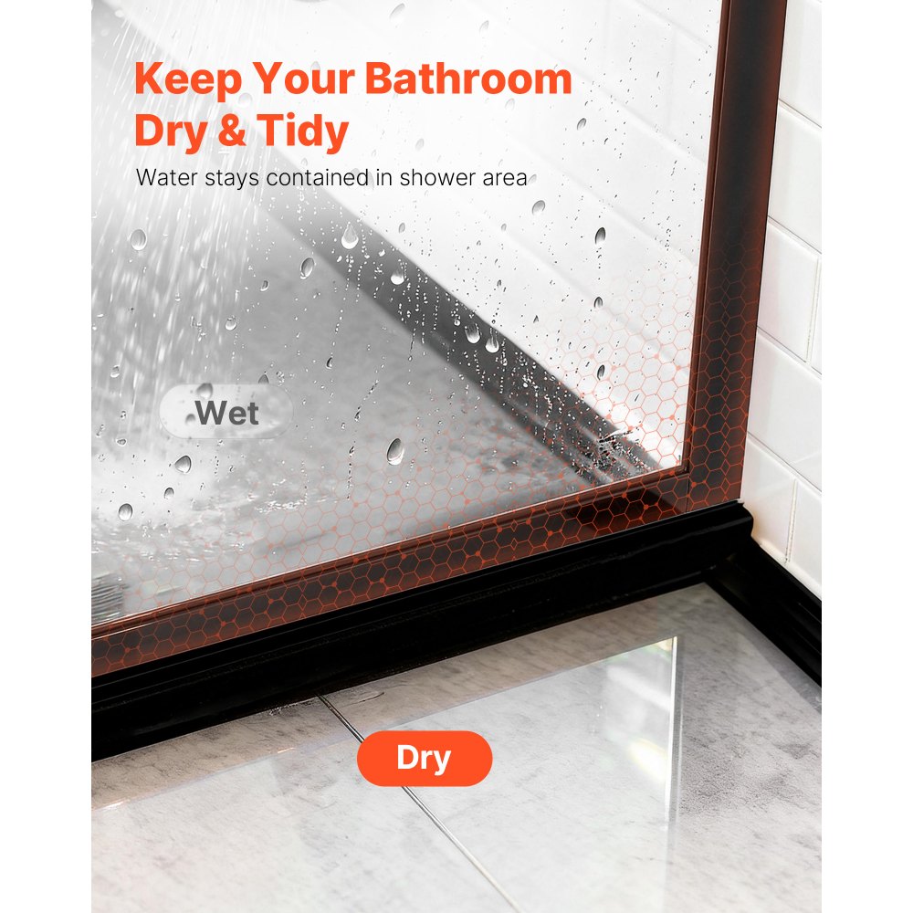 Σταθερό γυάλινο πάνελ ντους VEVOR, σταθερό συρτάρι ντους πλήρους πλαισίου 864 x 1870 mm, διαφανής γυάλινη πόρτα πάχους 8 mm με ταινία στεγανοποίησης στο κάτω μέρος και εξαρτήματα, εύκολο στον καθαρισμό, για μπάνιο, ματ μαύρο Σταθερό γυάλινο πάνελ ντους VEVOR, σταθερό συρτάρι ντους πλήρους πλαισίου 864 x 1870 mm, διαφανής γυάλινη πόρτα πάχους 8 mm με ταινία στεγανοποίησης στο κάτω μέρος και εξαρτήματα, εύκολο στον καθαρισμό, για μπάνιο, ματ μαύρο