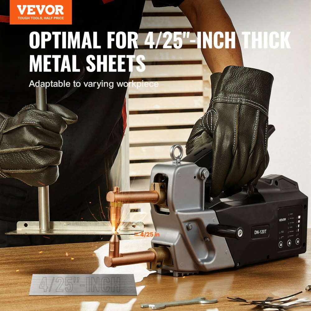 Φορητή μηχανή συγκόλλησης σημείων VEVOR, μηχανή συγκόλλησης σημείων πάχους 4 mm με χωρητικότητα εισόδου 8,1 KVA, ηλεκτρική μηχανή συγκόλλησης λαμαρίνας 4200A, φορητό πιστόλι συγκόλλησης Φορητή μηχανή συγκόλλησης σημείων VEVOR, μηχανή συγκόλλησης σημείων πάχους 4 mm με χωρητικότητα εισόδου 8,1 KVA, ηλεκτρική μηχανή συγκόλλησης λαμαρίνας 4200A, φορητό πιστόλι συγκόλλησης