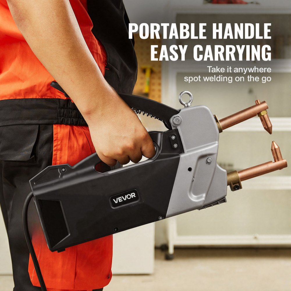 Φορητή μηχανή συγκόλλησης σημείων VEVOR, μηχανή συγκόλλησης σημείων πάχους 4 mm με χωρητικότητα εισόδου 8,1 KVA, ηλεκτρική μηχανή συγκόλλησης λαμαρίνας 4200A, φορητό πιστόλι συγκόλλησης Φορητή μηχανή συγκόλλησης σημείων VEVOR, μηχανή συγκόλλησης σημείων πάχους 4 mm με χωρητικότητα εισόδου 8,1 KVA, ηλεκτρική μηχανή συγκόλλησης λαμαρίνας 4200A, φορητό πιστόλι συγκόλλησης