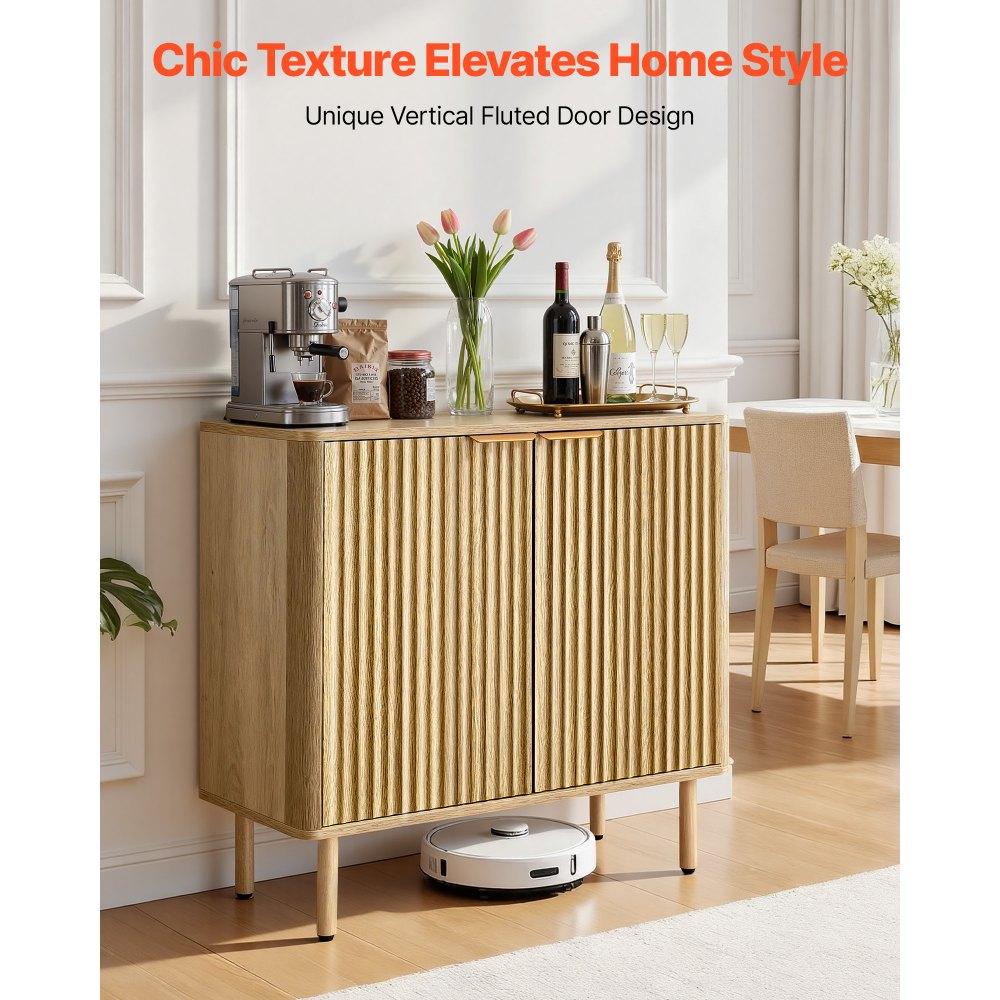Ντουλάπι καφέ VEVOR, Τραπεζάκι καφέ Mid Century με ραβδώσεις και αποθηκευτικό χώρο 2 επιπέδων, Ντουλάπι μπουφέ με 2 πόρτες αχυρώνα, Μπουφές για σαλόνι, Είσοδος, 80 x 37,5 x 80 cm, Δρυς Ντουλάπι καφέ VEVOR, Τραπεζάκι καφέ Mid Century με ραβδώσεις και αποθηκευτικό χώρο 2 επιπέδων, Ντουλάπι μπουφέ με 2 πόρτες αχυρώνα, Μπουφές για σαλόνι, Είσοδος, 80 x 37,5 x 80 cm, Δρυς