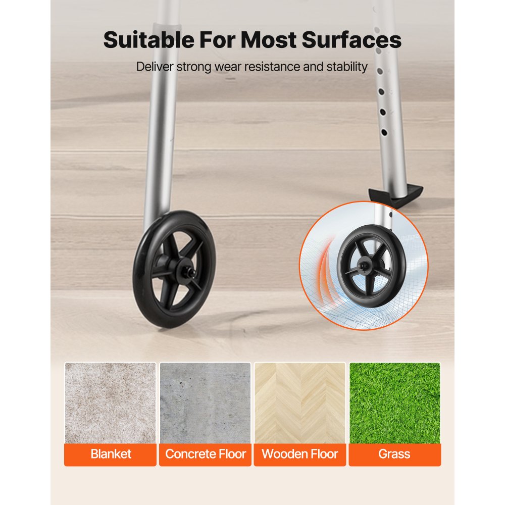 Πτυσσόμενος περιπατητήρας VEVOR, Πτυσσόμενος περιπατητήρας 2 κουμπιών με συμπαγείς τροχούς και ρυθμιζόμενο ύψος 8 επιπέδων, Ελαφρύ βοήθημα βαδίσματος αλουμινίου με δυνατότητα φόρτωσης 159 κιλών, Περιπατητήρες με ρολό στους μπροστινούς τροχούς για ηλικιωμένους και ενήλικες Πτυσσόμενος περιπατητήρας VEVOR, Πτυσσόμενος περιπατητήρας 2 κουμπιών με συμπαγείς τροχούς και ρυθμιζόμενο ύψος 8 επιπέδων, Ελαφρύ βοήθημα βαδίσματος αλουμινίου με δυνατότητα φόρτωσης 159 κιλών, Περιπατητήρες με ρολό στους μπροστινούς τροχούς για ηλικιωμένους και ενήλικες