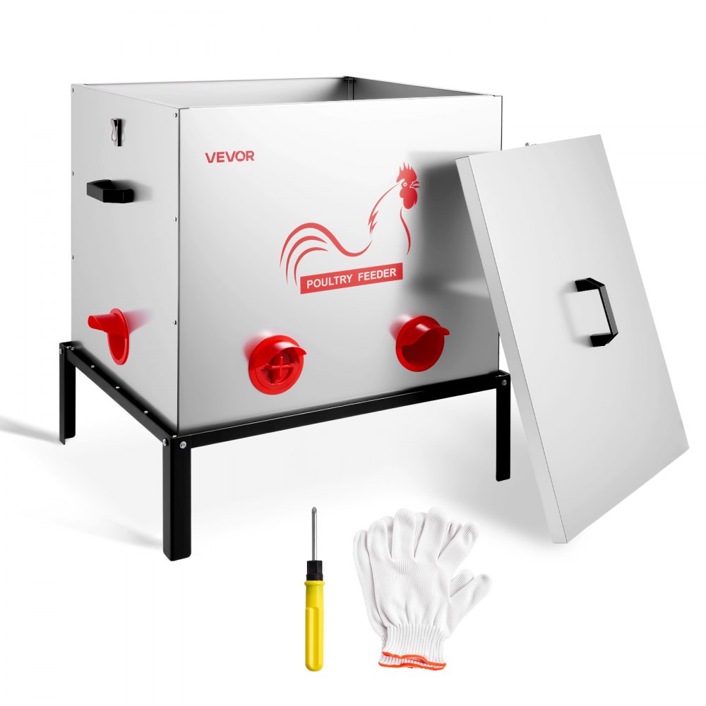 Αυτόματη ταΐστρα κοτόπουλων VEVOR, χωρητικότητας 38,56 kg, 6 θύρες τροφοδοσίας, ταΐστρα πουλερικών χωρίς απόβλητα με ενσωματωμένο διαχωριστικό, με μάνδαλο και λαβή, μεταλλική κατασκευή, για κοτόπουλα, φασιανούς, πτηνοτροφεία, κοτόπουλα, πτηνοτροφεία, κοτόπουλα, φασιανούς, κοτόπουλα ... Αυτόματη ταΐστρα κοτόπουλων VEVOR, χωρητικότητας 38,56 kg, 6 θύρες τροφοδοσίας, ταΐστρα πουλερικών χωρίς απόβλητα με ενσωματωμένο διαχωριστικό, με μάνδαλο και λαβή, μεταλλική κατασκευή, για κοτόπουλα, φασιανούς, πτηνοτροφεία, κοτόπουλα, πτηνοτροφεία, κοτόπουλα, φασιανούς, κοτόπουλα ...