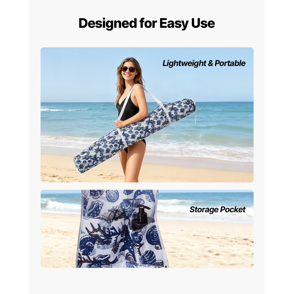 VEVOR Καμπάνα Παραλίας, Σκηνή Παραλίας 1,83 x 1,83 μ. με Πλευρικό Τοίχωμα, Προστασία UPF 50+, Εύκολη Εγκατάσταση Σκηνής Καμπάνα με Θήκες Άμμου, Μεγάλη Φορητή Σκίαση Εξωτερικού Χώρου, Ομπρέλα Ηλίου για Όλη την Οικογένεια και Φίλους VEVOR Καμπάνα Παραλίας, Σκηνή Παραλίας 1,83 x 1,83 μ. με Πλευρικό Τοίχωμα, Προστασία UPF 50+, Εύκολη Εγκατάσταση Σκηνής Καμπάνα με Θήκες Άμμου, Μεγάλη Φορητή Σκίαση Εξωτερικού Χώρου, Ομπρέλα Ηλίου για Όλη την Οικογένεια και Φίλους