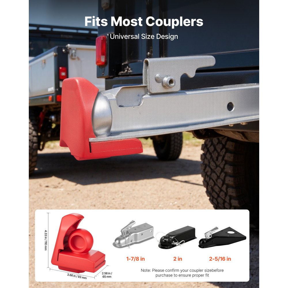 Κλείδωμα ρυμούλκησης VEVOR, Κατάλληλο για ζεύκτες 46 mm, 50,8 mm, 58,7 mm, Αντικλεπτική κλειδαριά ρυμούλκησης βαρέως τύπου με 3 κλειδιά, Ανθεκτικό σε ανοίγματα και κρούσεις, Κατάλληλο για τροχόσπιτα, σκάφη, ρυμουλκούμενα, Κόκκινο Κλείδωμα ρυμούλκησης VEVOR, Κατάλληλο για ζεύκτες 46 mm, 50,8 mm, 58,7 mm, Αντικλεπτική κλειδαριά ρυμούλκησης βαρέως τύπου με 3 κλειδιά, Ανθεκτικό σε ανοίγματα και κρούσεις, Κατάλληλο για τροχόσπιτα, σκάφη, ρυμουλκούμενα, Κόκκινο